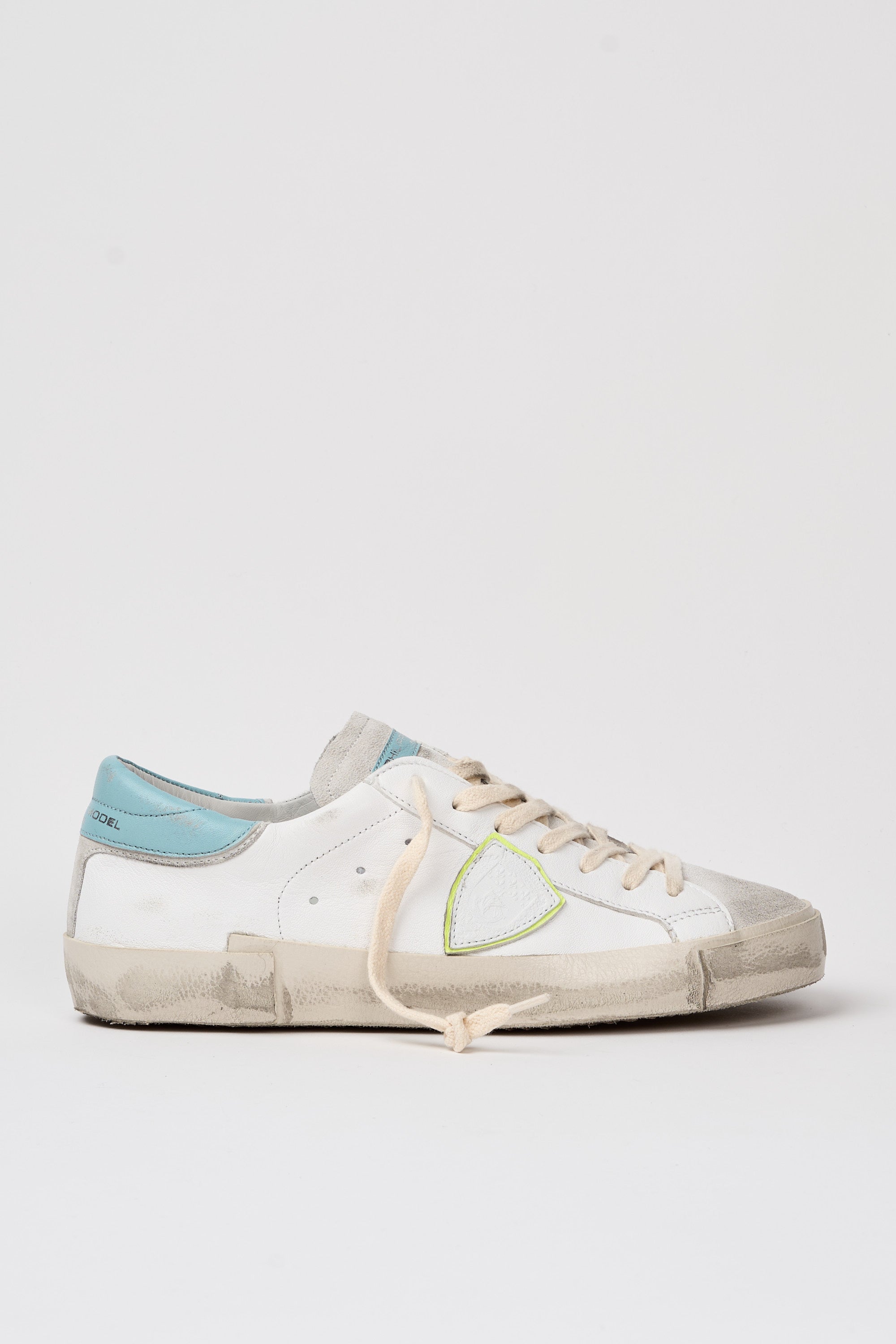Philippe Model Sneakers Prsx Leather/Suede White/Sky Blue-1