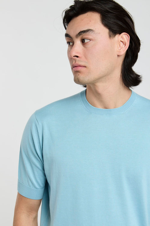 Filippo De Laurentiis T-Shirt 7091 Cotton Turquoise-2
