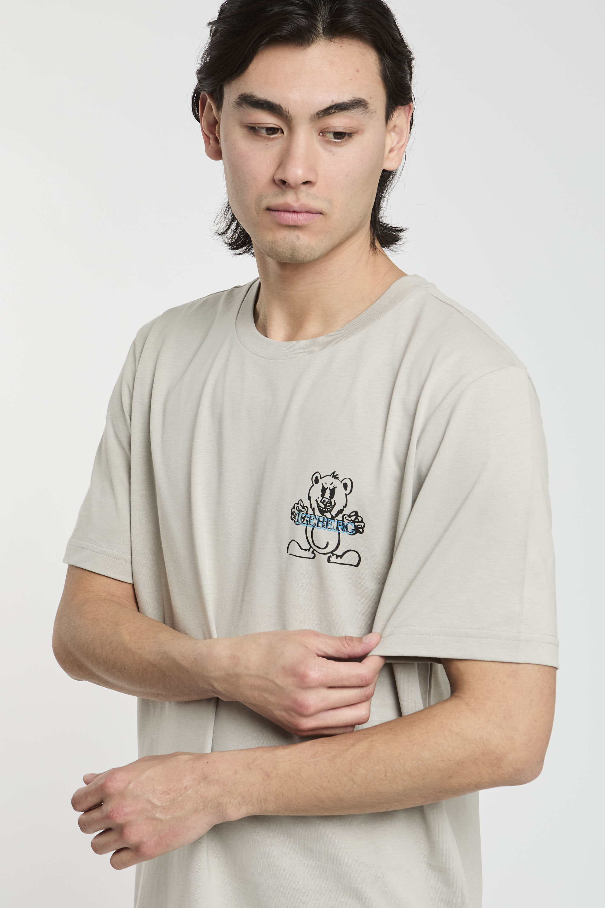 Iceberg T-Shirt Jersey Baumwolle Beige-5