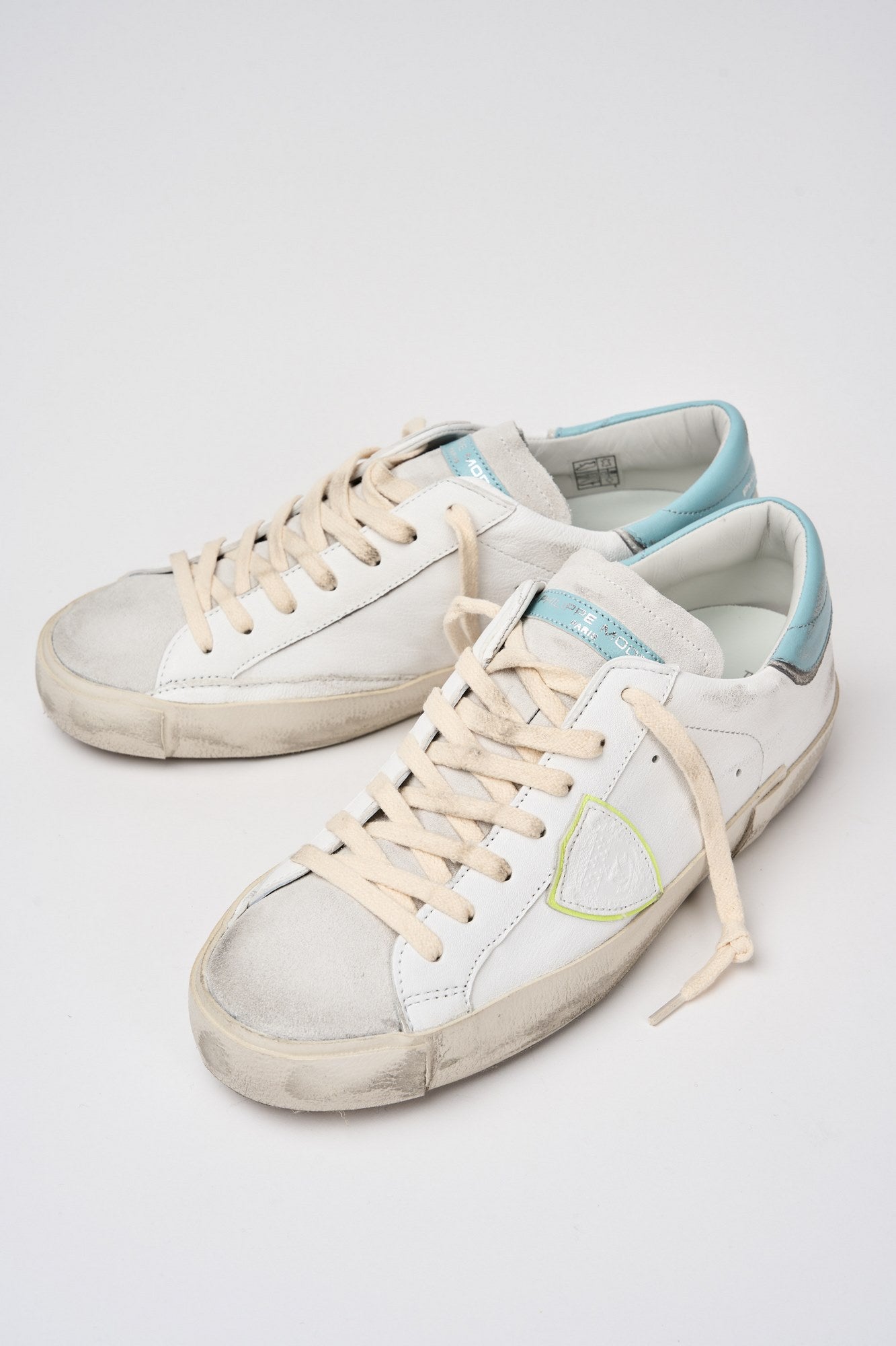 Philippe Model Sneakers Prsx Leather/Suede White/Sky Blue-7