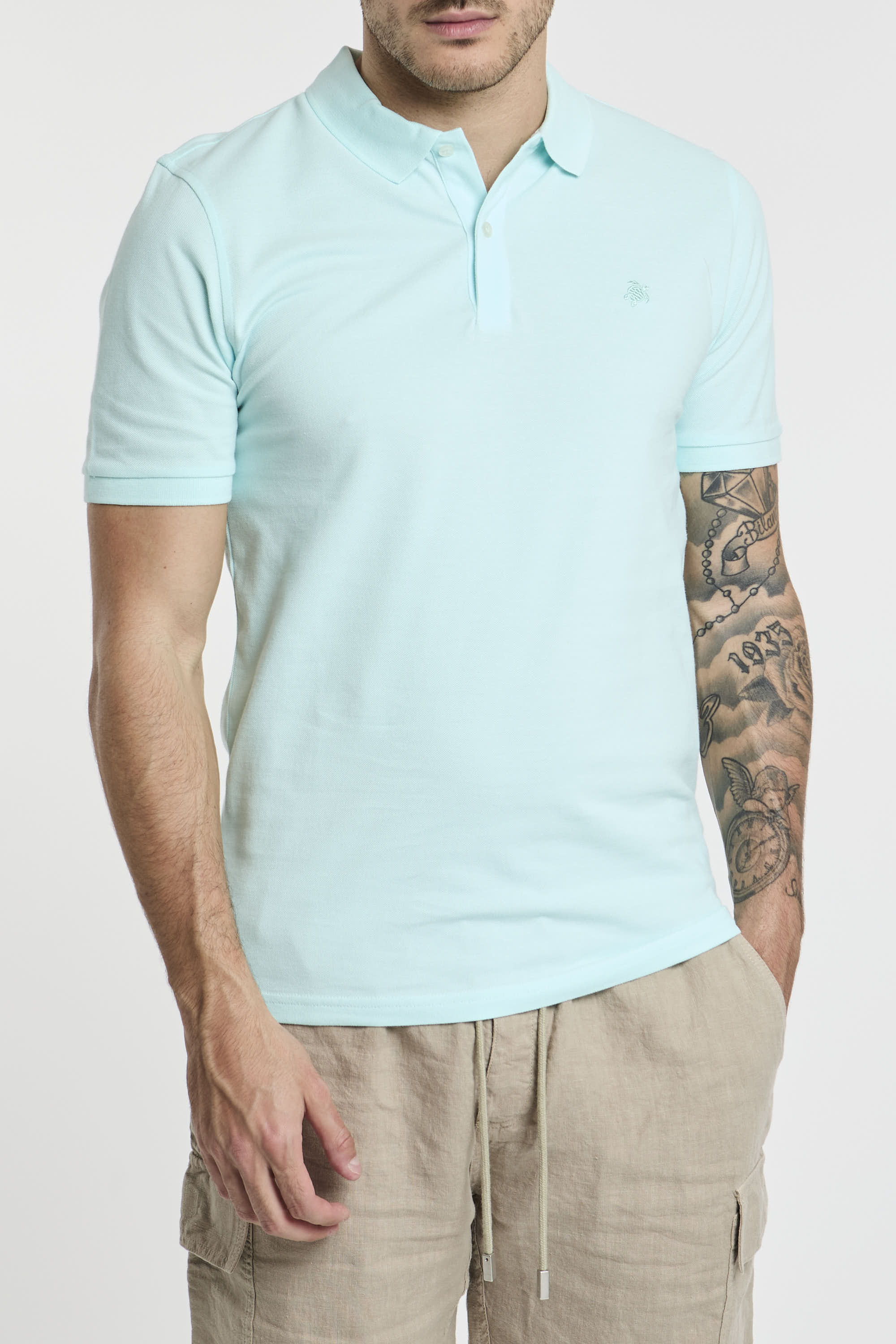 Vilebrequin Cotton Polo with Embroidered Chest Logo Green-4
