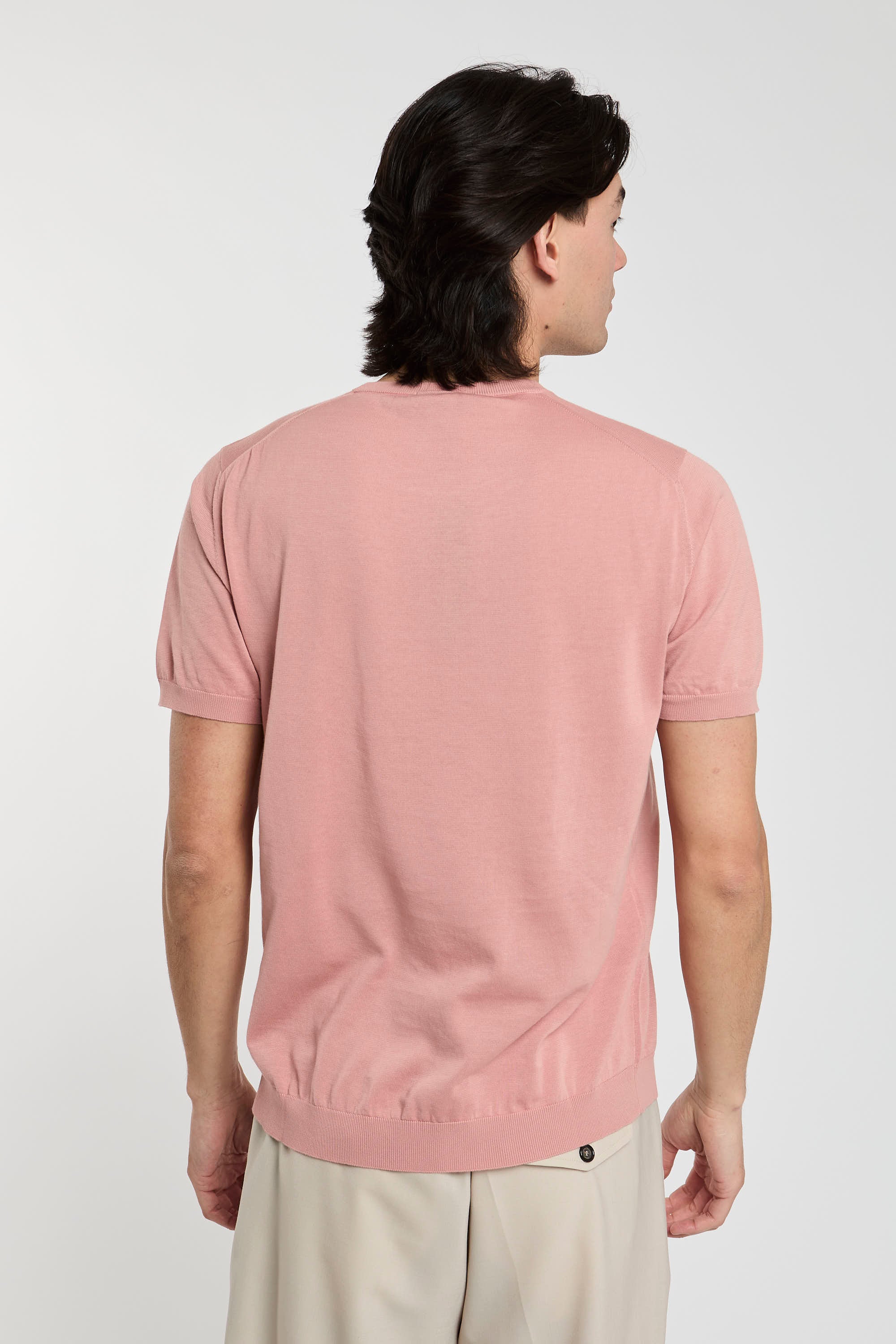 Drumohr Cotton T-Shirt in Pink-3