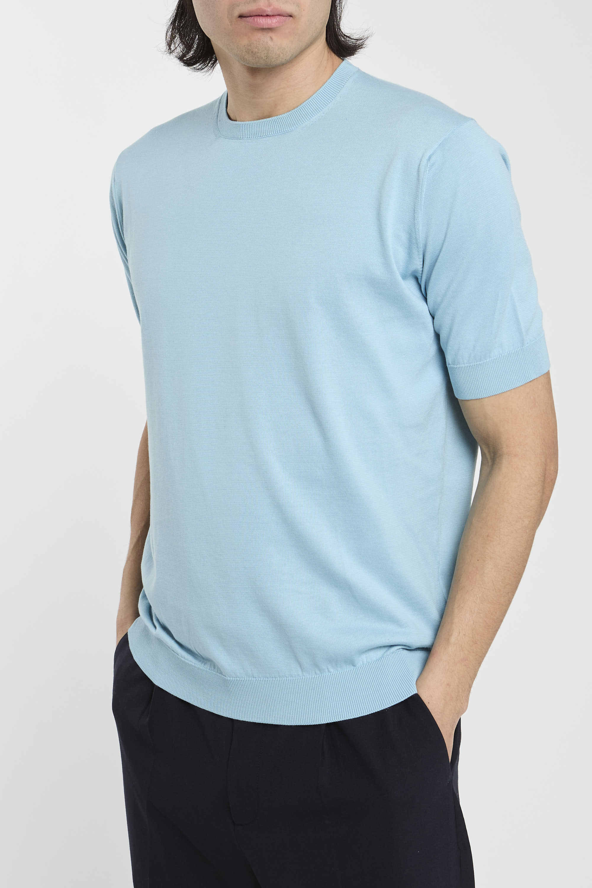 Filippo De Laurentiis T-Shirt 7091 Cotton Turquoise-3