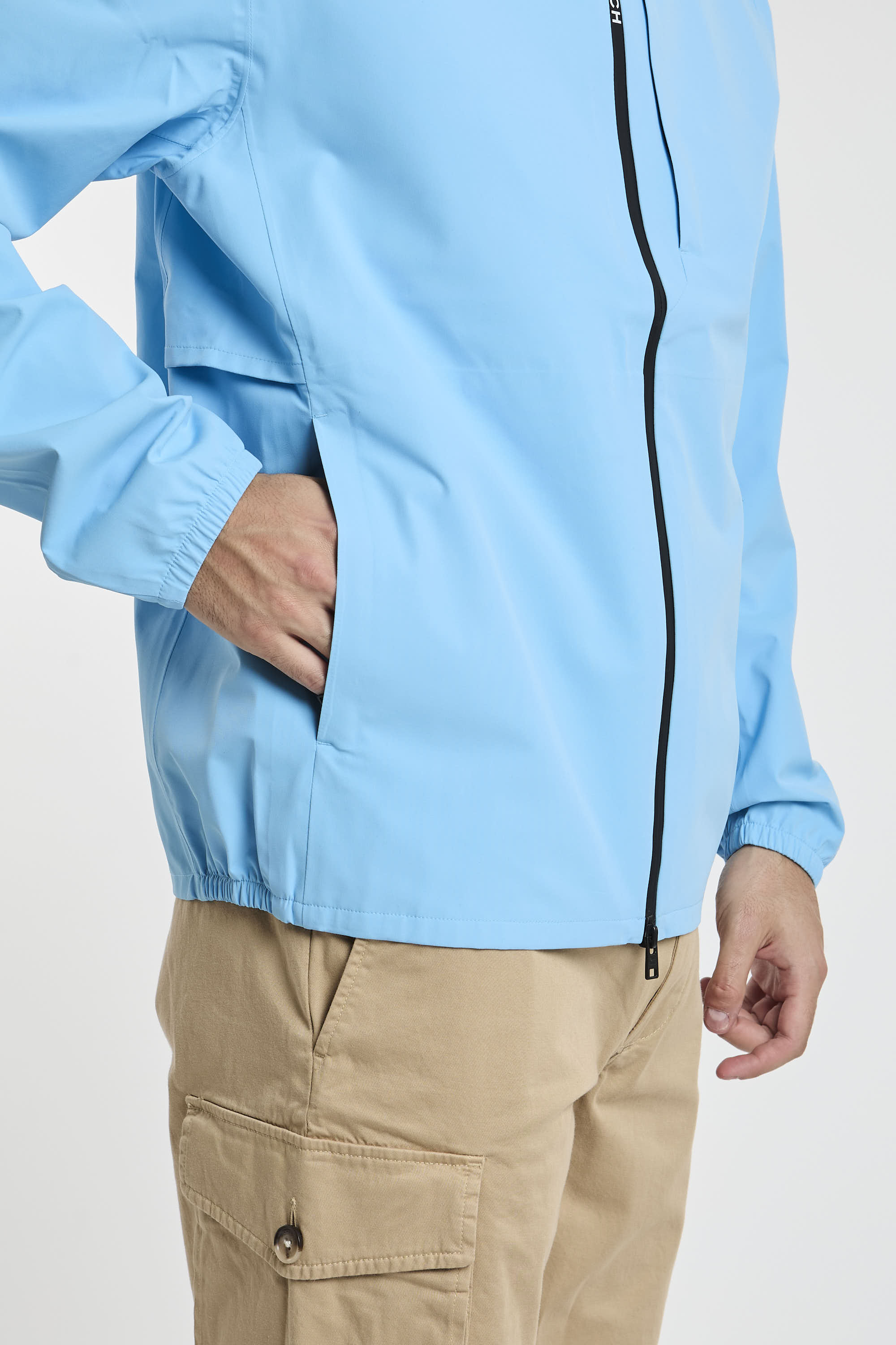 Woolrich Waterproof Polyester Pacific Jacket with Hood in Blue-5