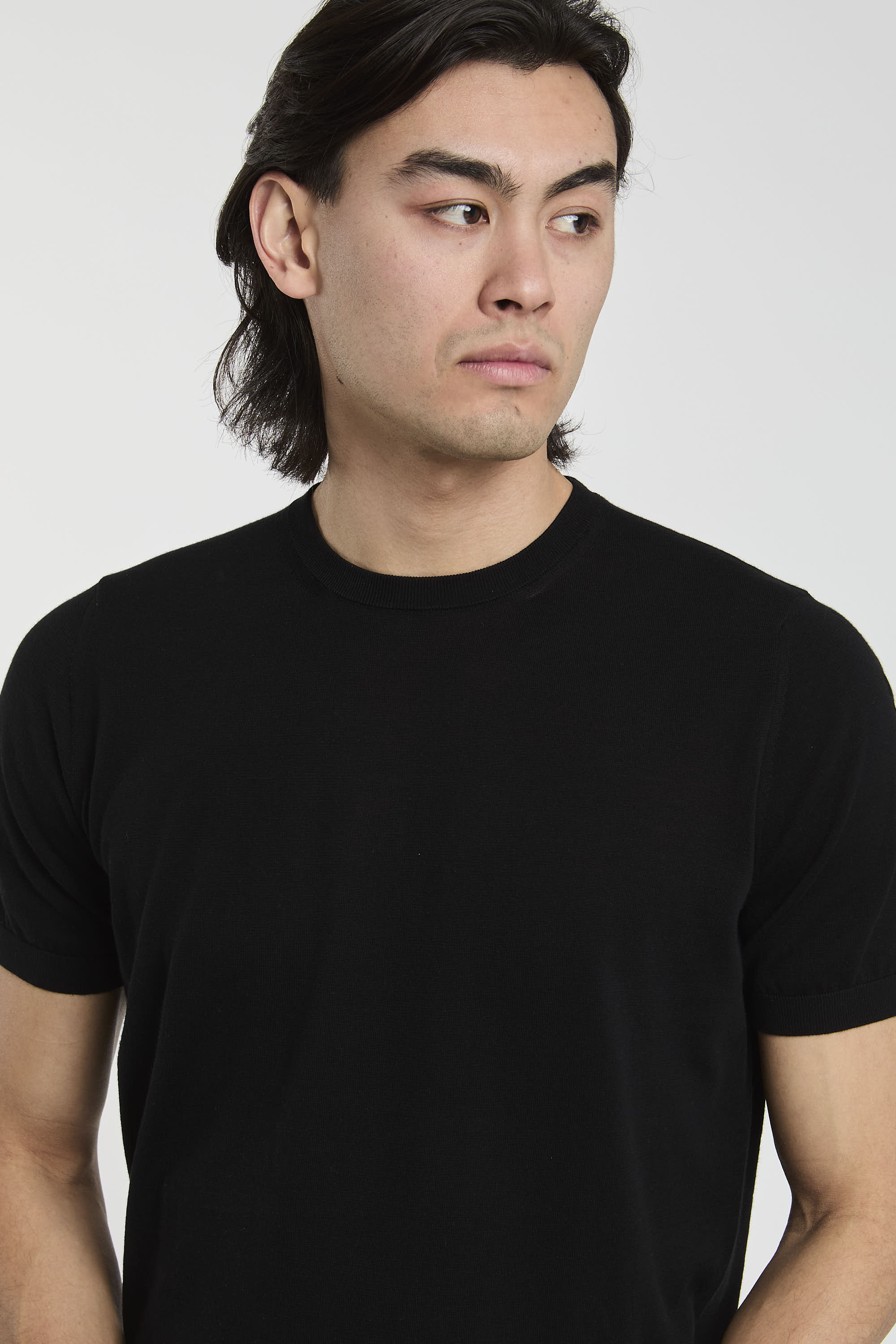 Drumohr Black Cotton T-shirt-1