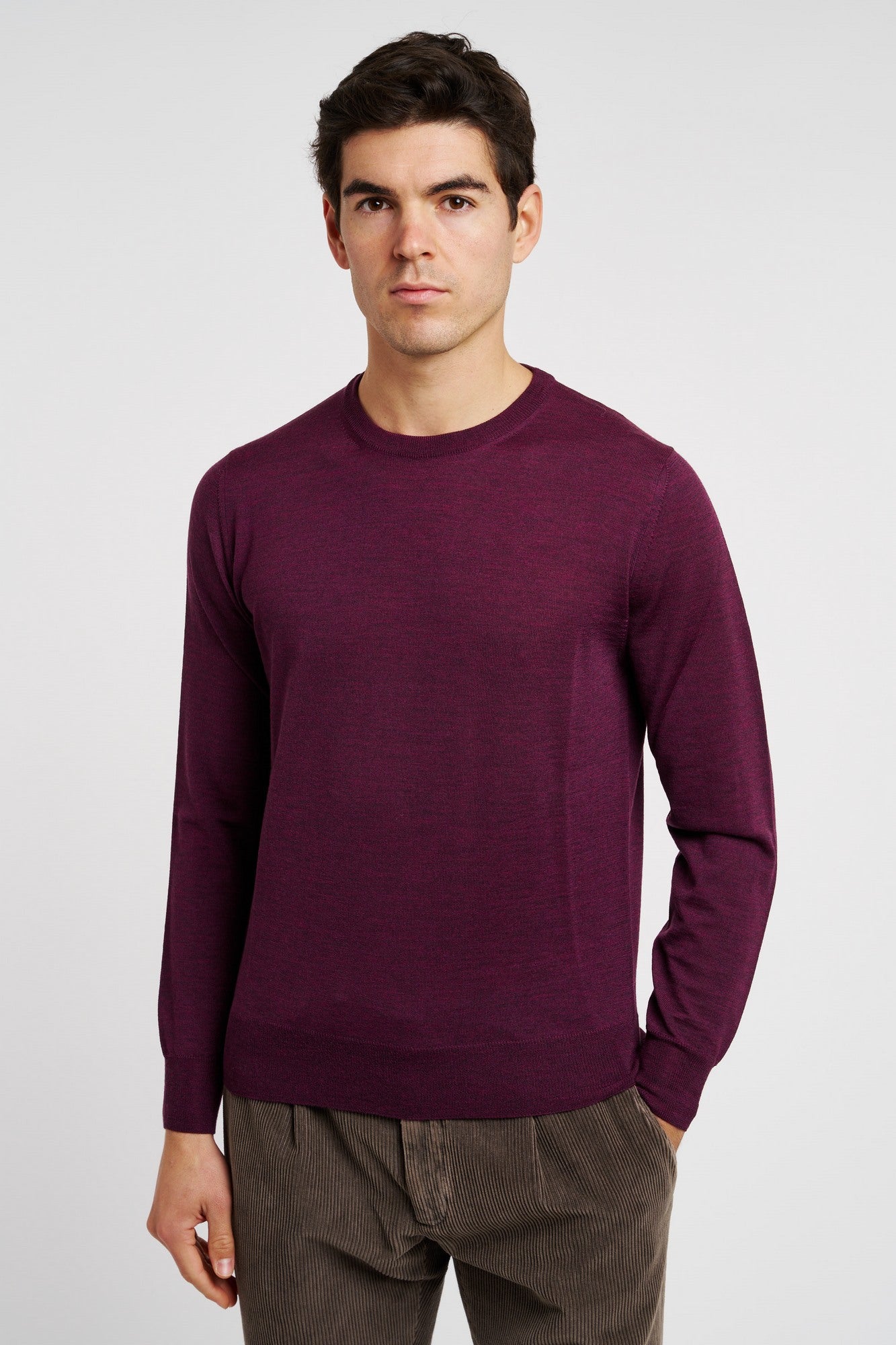 Canali Strickware Bordeaux Wolle-3