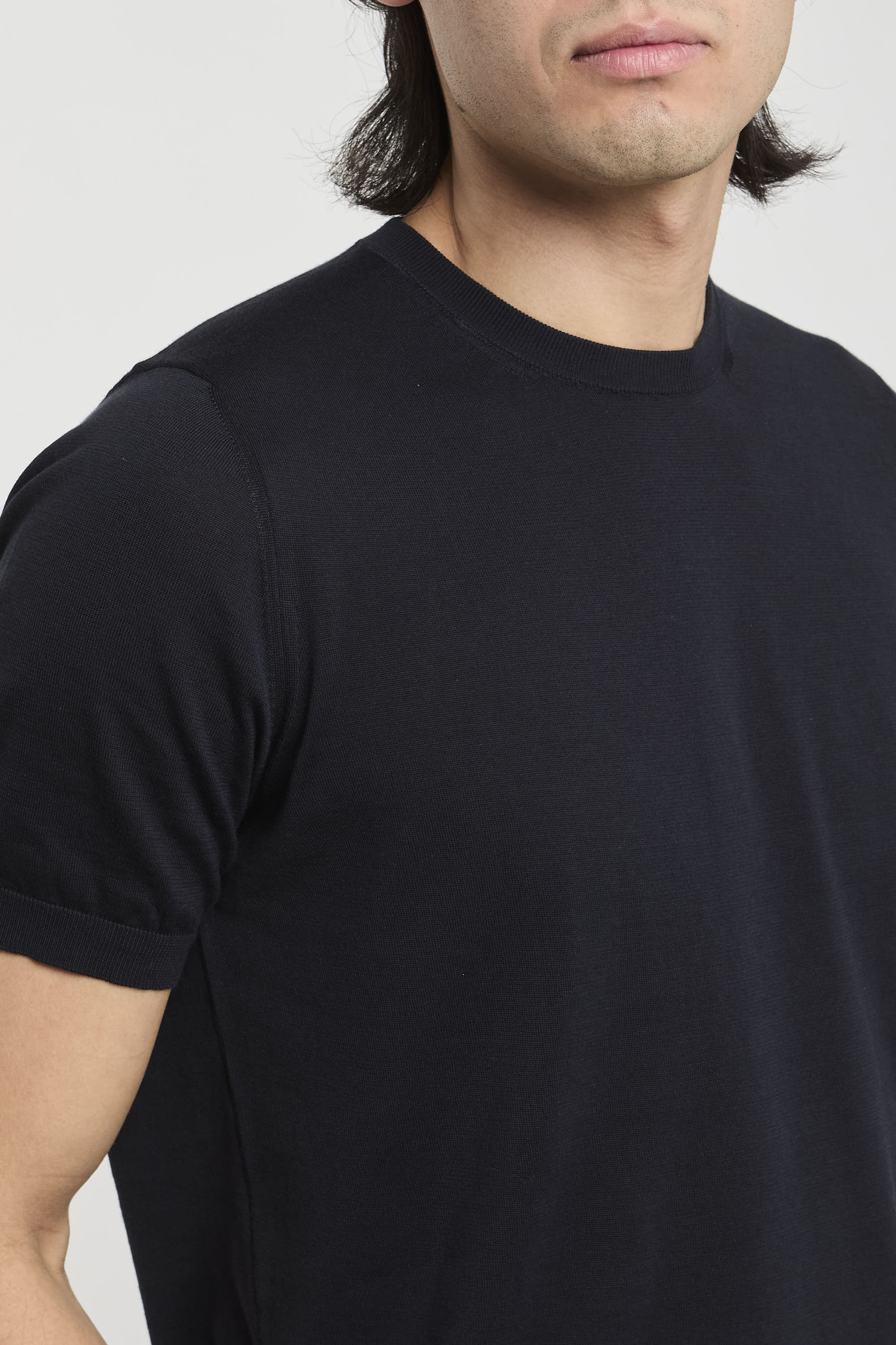 Drumohr Blue Cotton T-Shirt-1