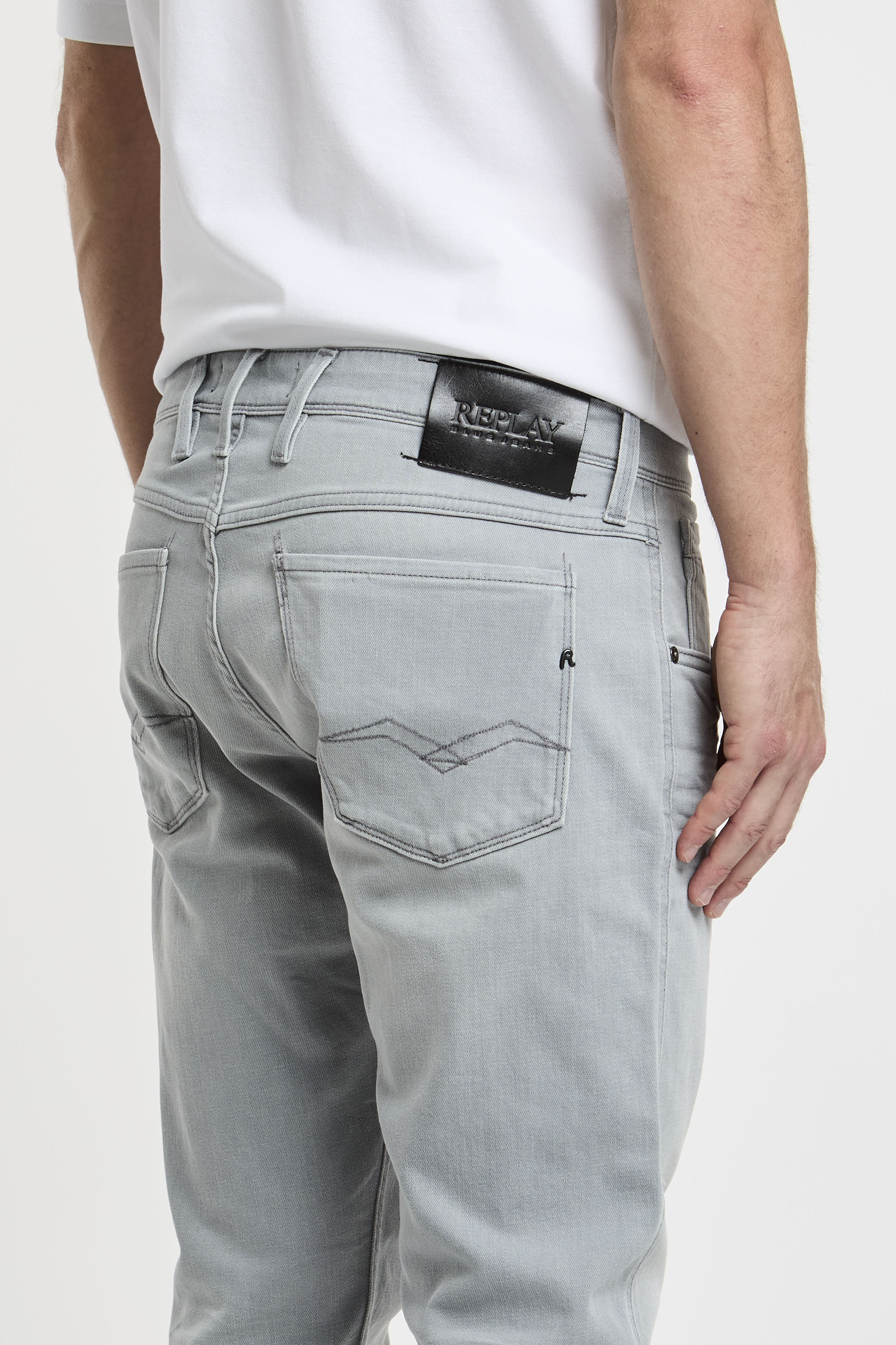 Replay Slim Fit Jeans Anbass Cotton/Elastane Light Grey-5