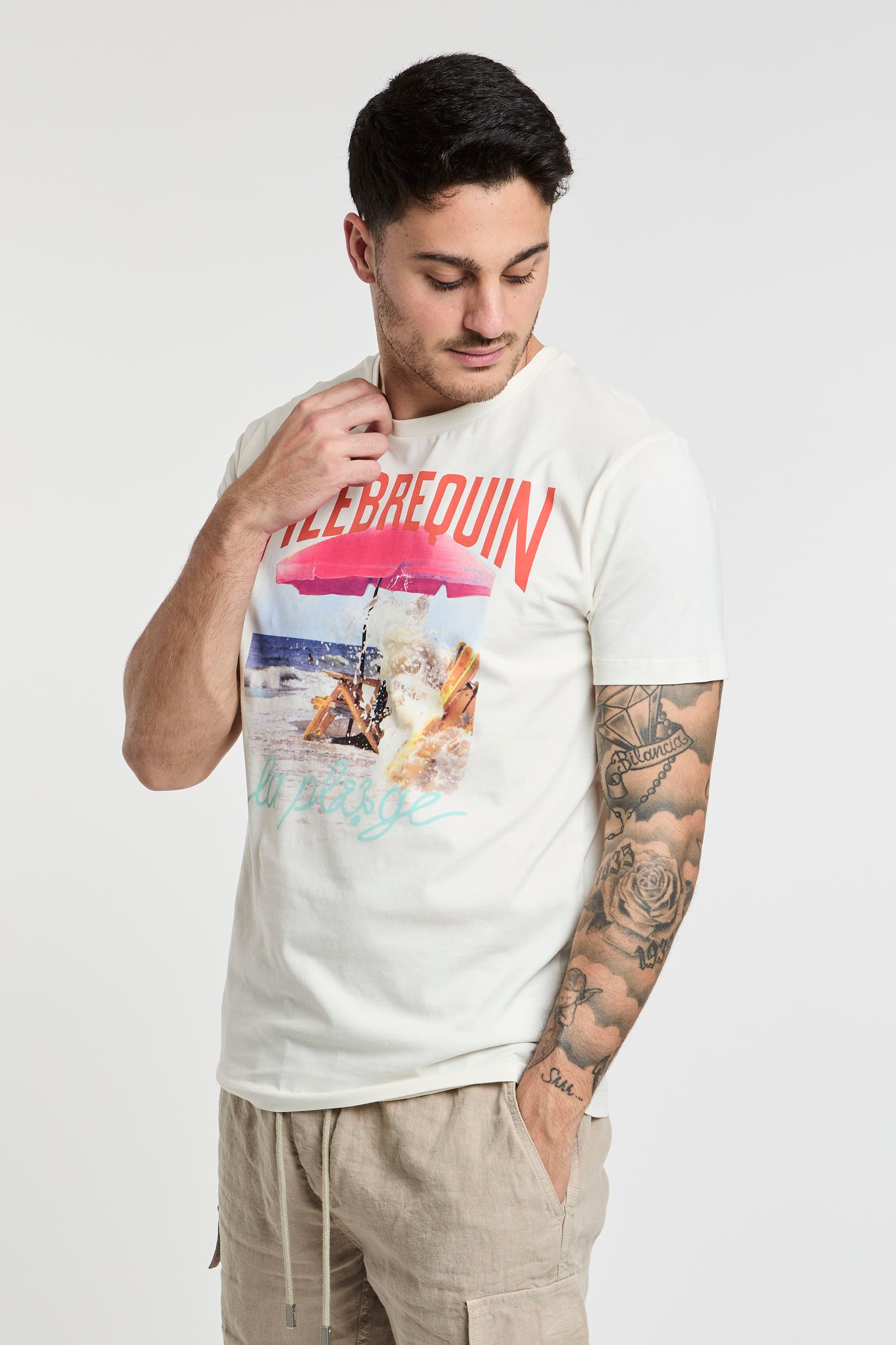 Vilebrequin T-Shirt mit Aufdruck Weißer Baumwolle-4