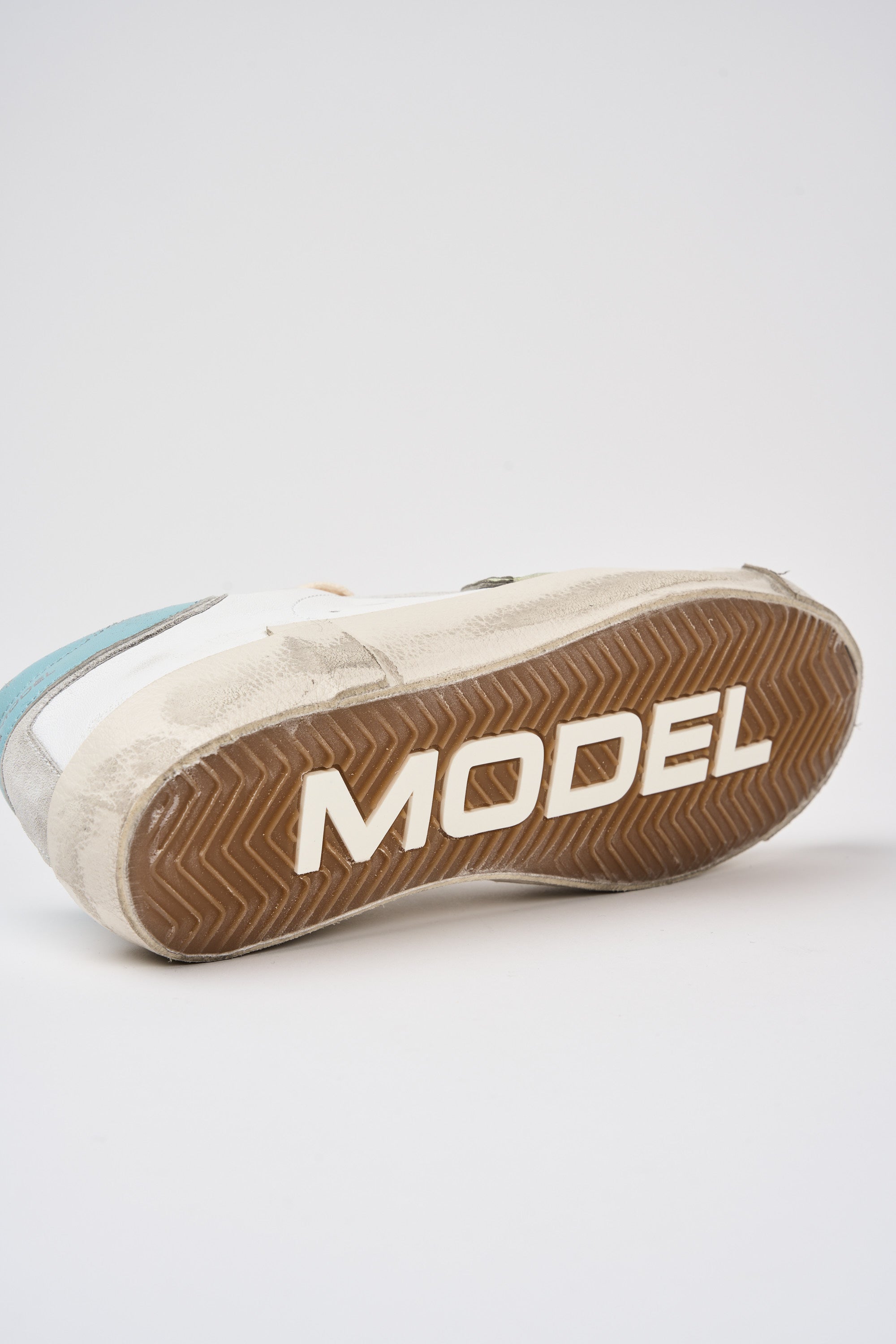 Philippe Model Sneakers Prsx Leder/Suede Weiß/Hellblau-5