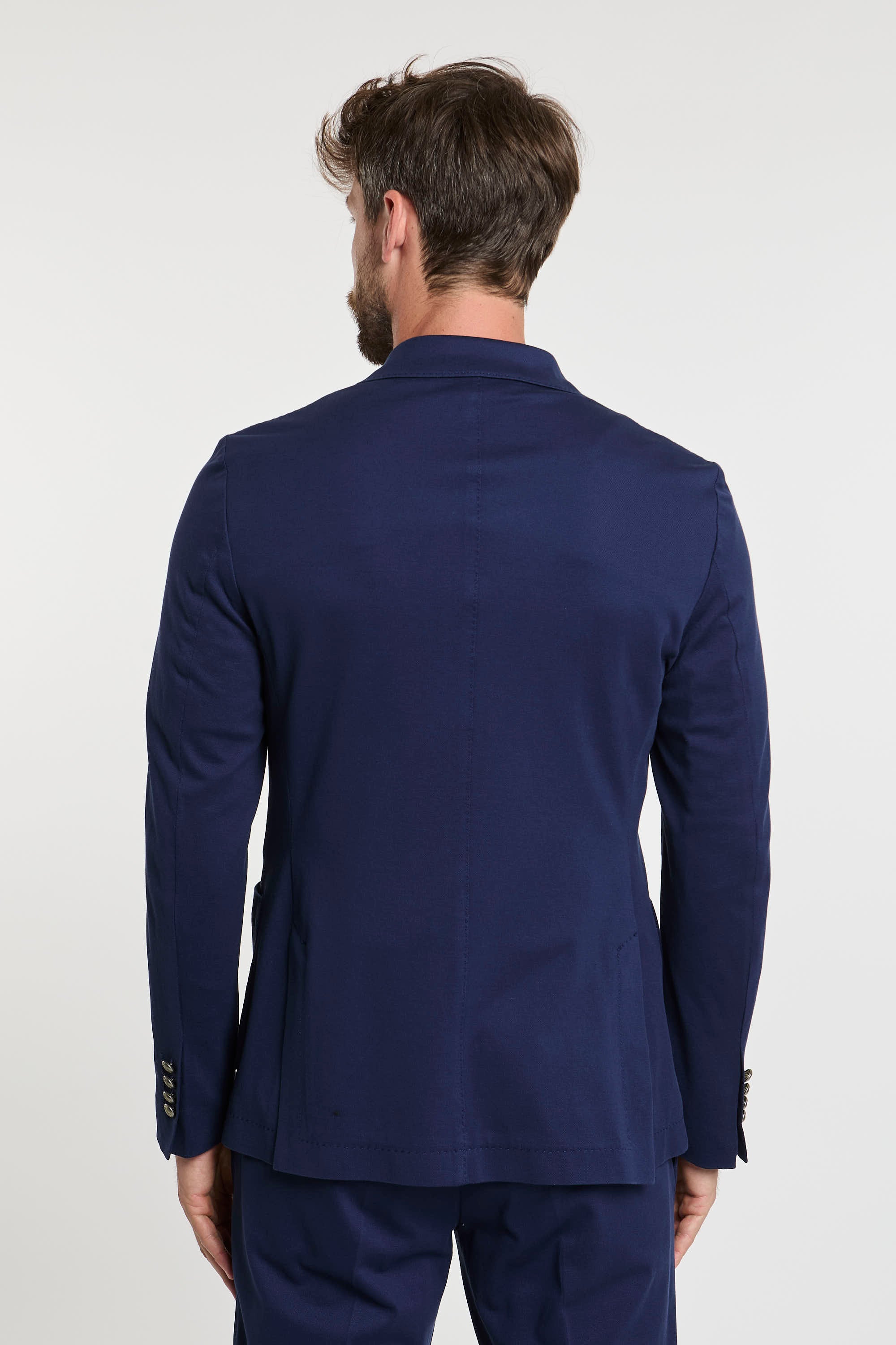 Circolo 1901 Double-breasted Cotton Jacket in Blue-5