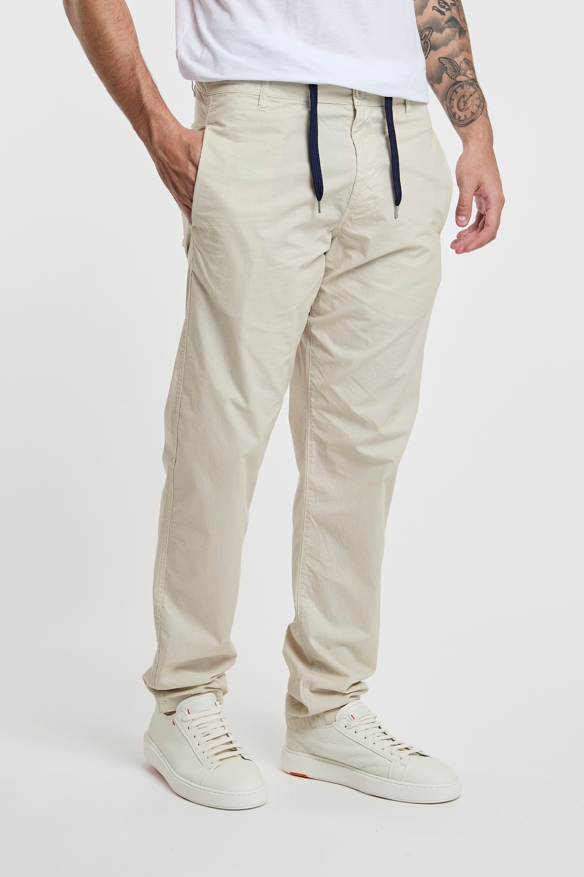 Pantalone chino in popeline di cotone-4