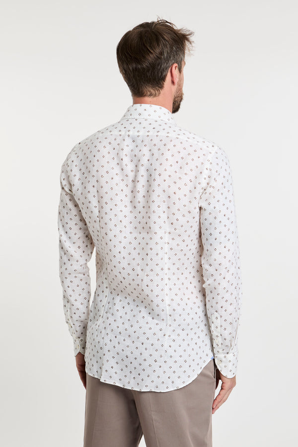 Xacus White Linen Shirt - 5