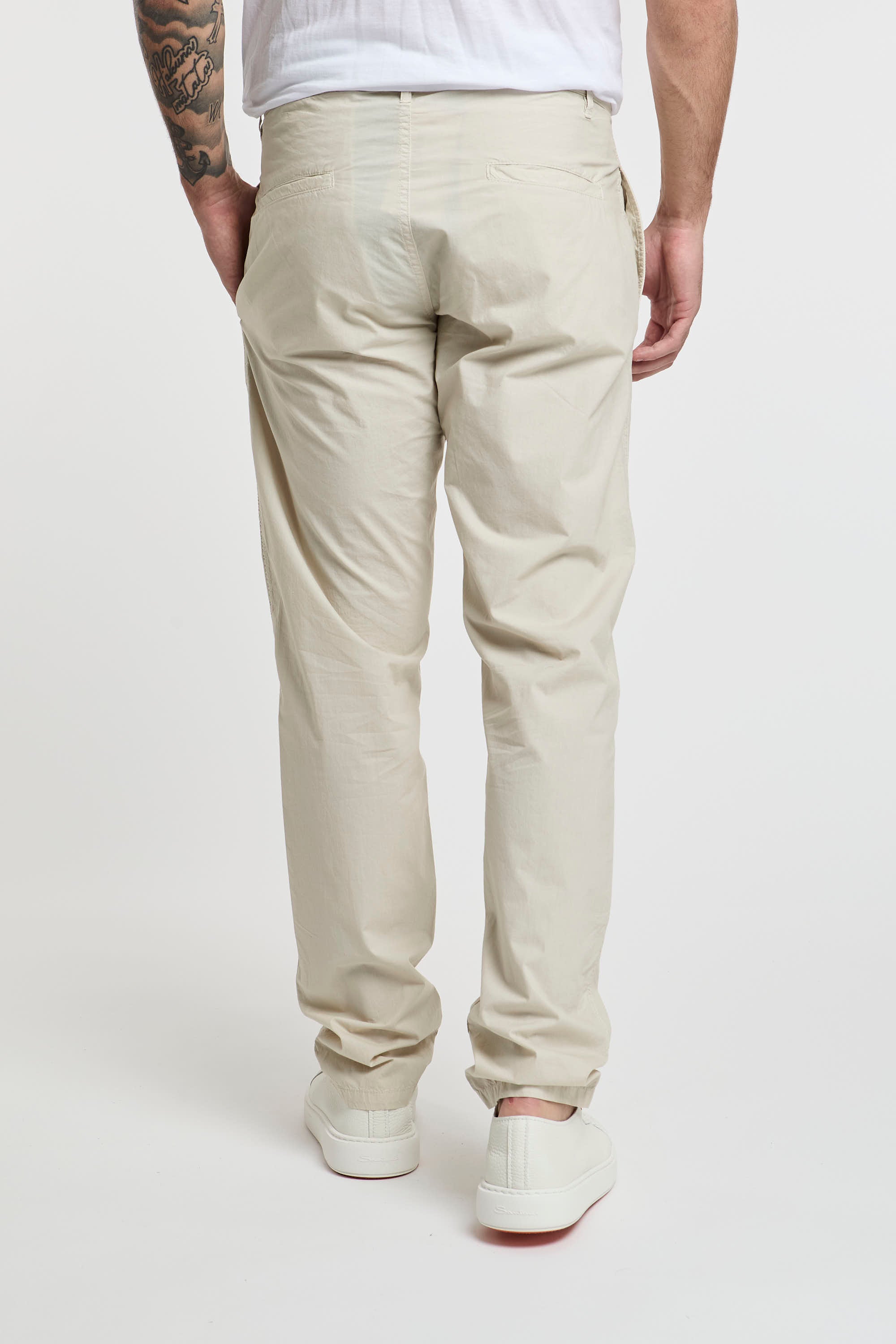 Pantalone chino in popeline di cotone-5