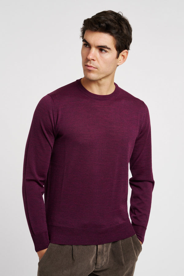 Canali Knitwear Wool Burgundy - 4