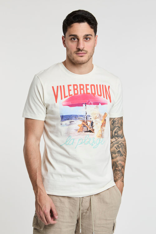 Vilebrequin T-Shirt mit Aufdruck Weißer Baumwolle