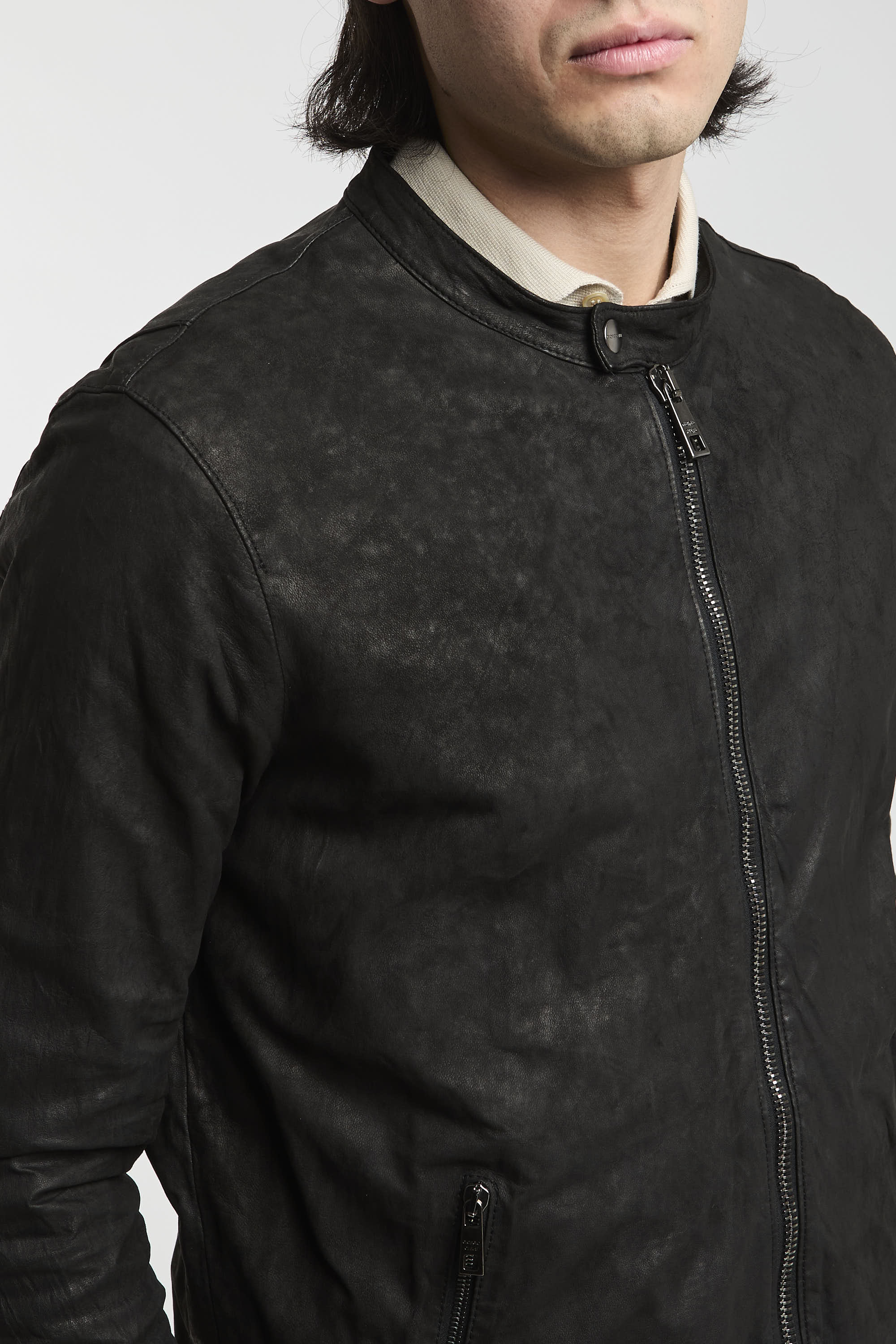 Giorgio Brato Black Leather Jacket-6