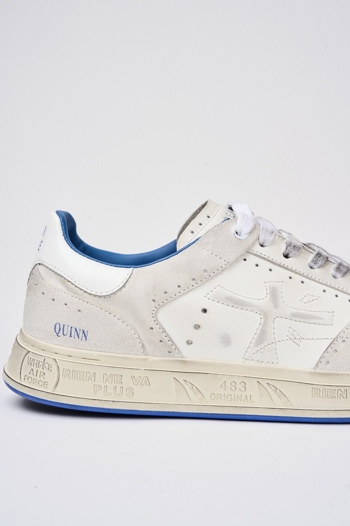 Premiata Sneakers Quinn Leather/Suede White-4