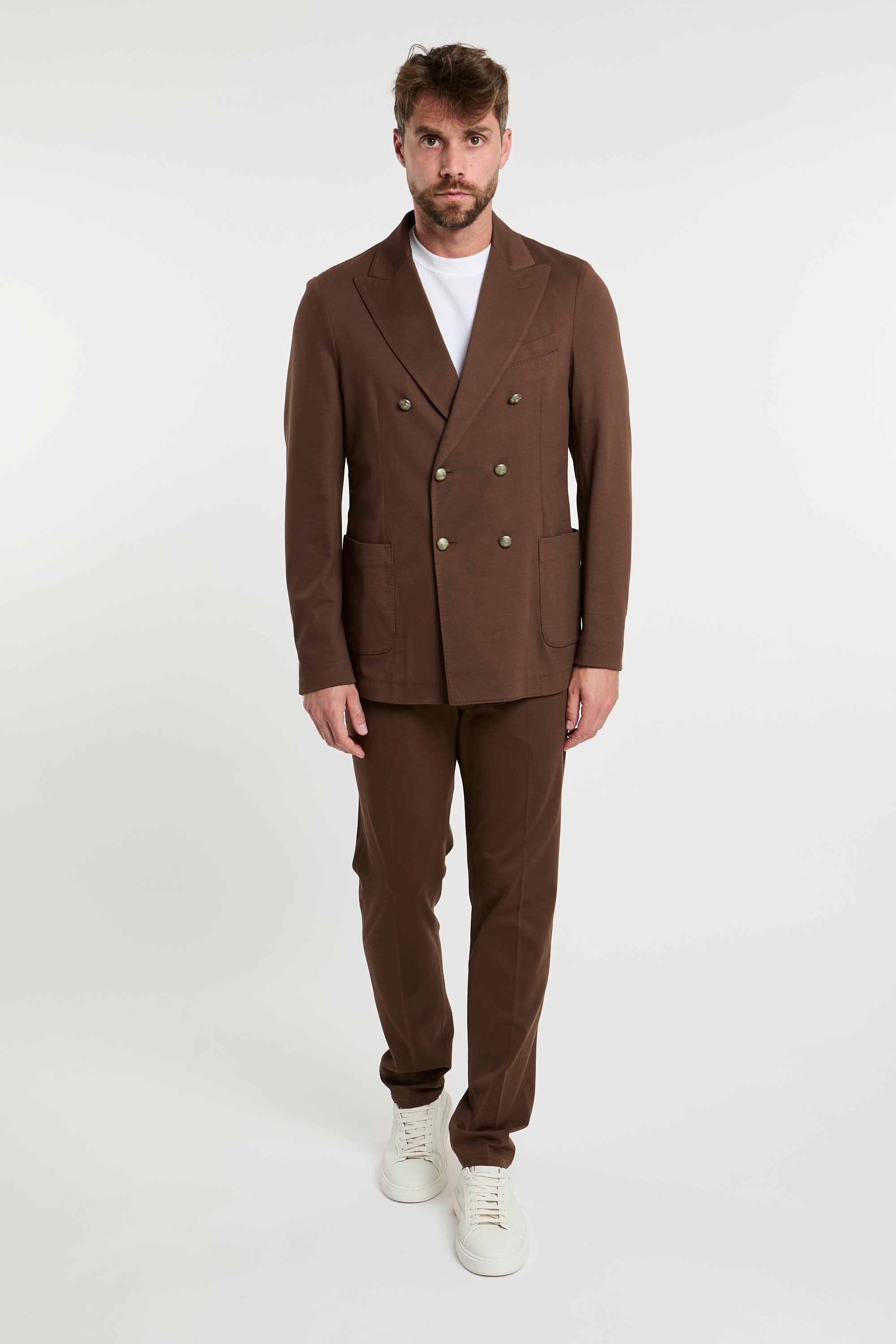 Circolo 1901 Double-breasted Brown Cotton Jacket-7
