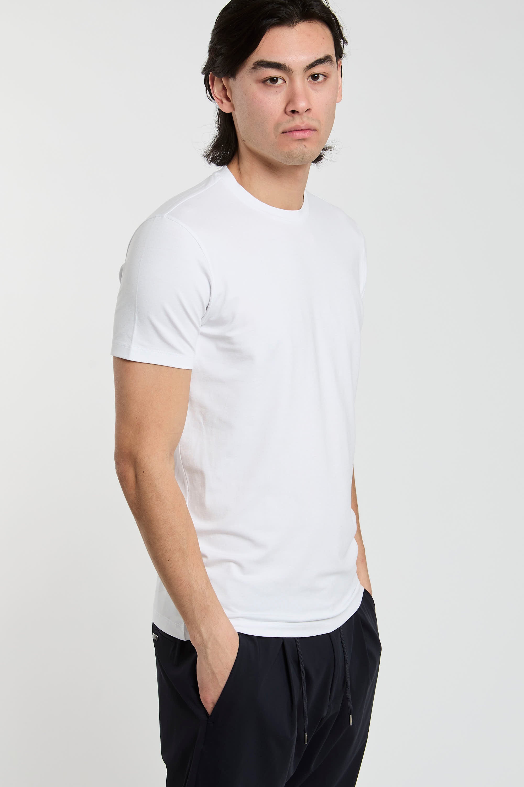 Emporio Armani T-Shirt aus Viskose/Elastan in Weiß-7