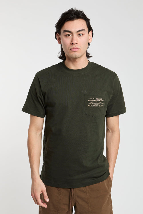 T-shirt con taschino ricamato