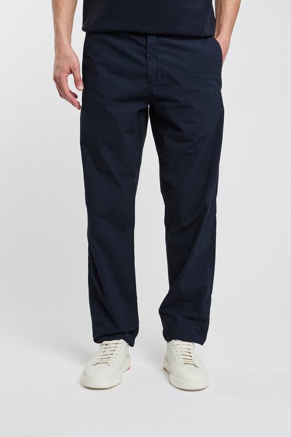 Aspesi Cotton Poplin Chino Trousers Blue - 1