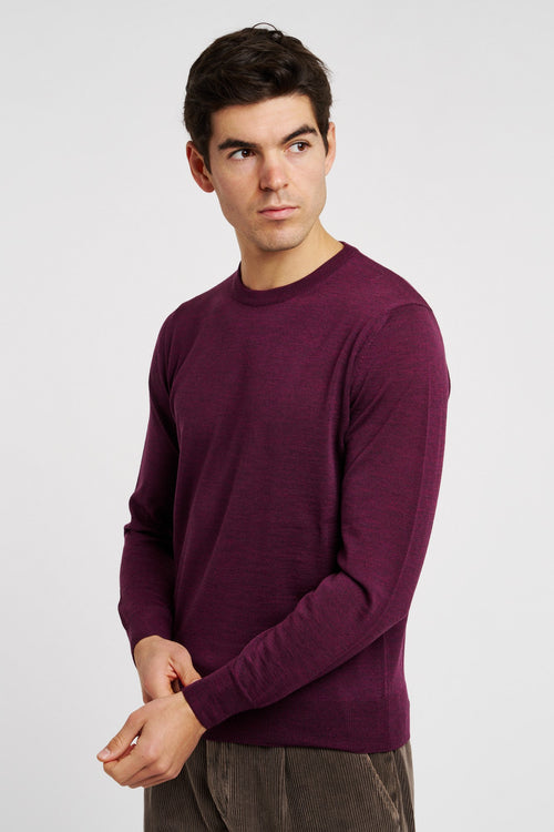 Canali Strickware Bordeaux Wolle