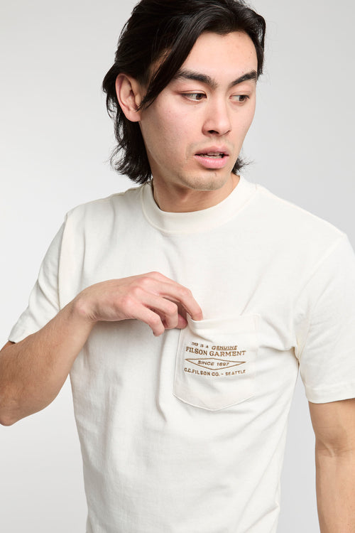 T-shirt con taschino ricamato-2