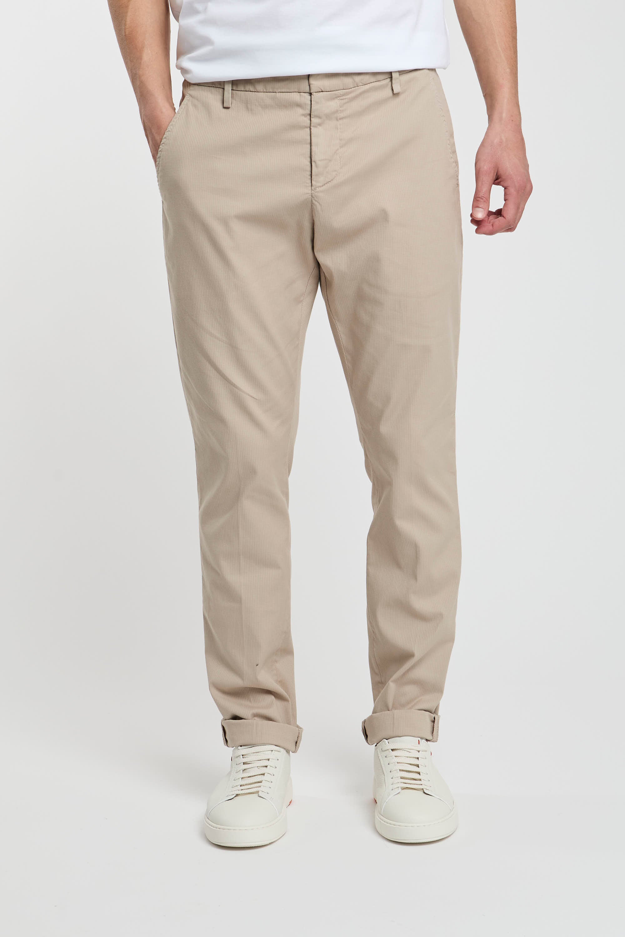 Dondup Gaubert Cotton Beige Trousers-3