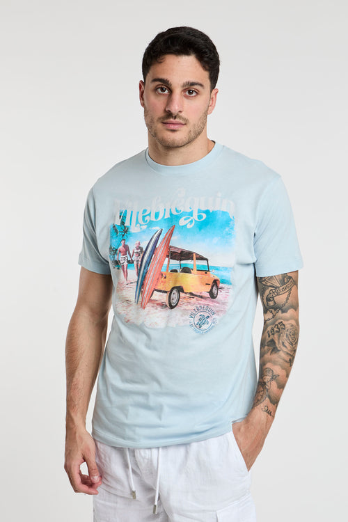 Vilebrequin T-Shirt Druck Baumwolle Blau
