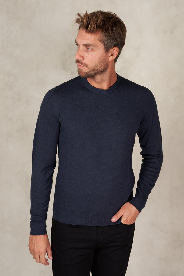 Merino wool crew neck sweater - 1