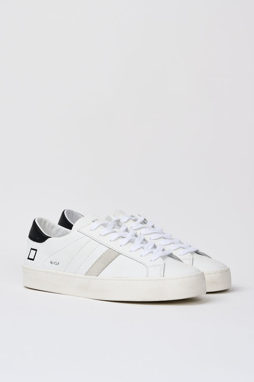 D.A.T.E. Sneaker Hill Leder/Suede Weiß/Schwarz-2