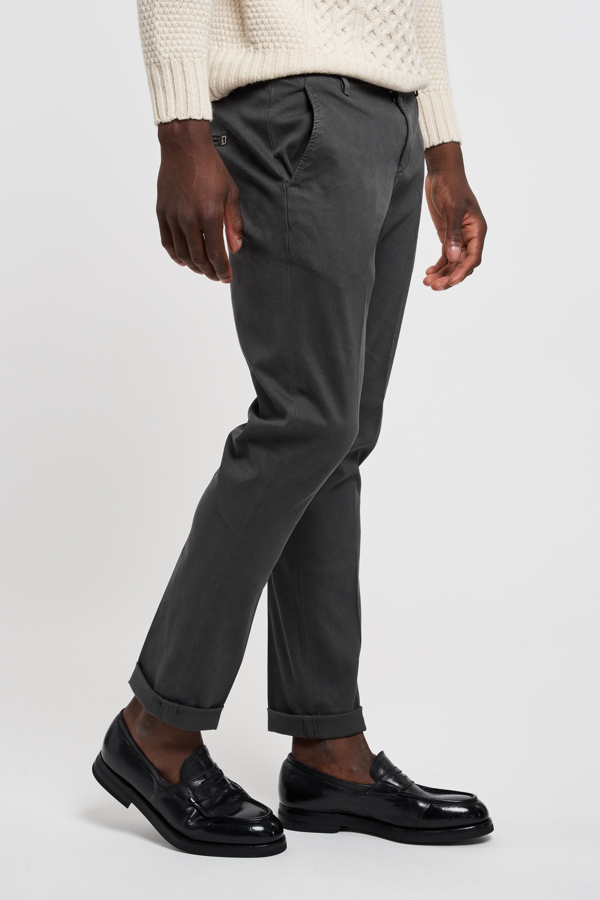 Dondup Gaubert Cotton Trousers Grey - 3