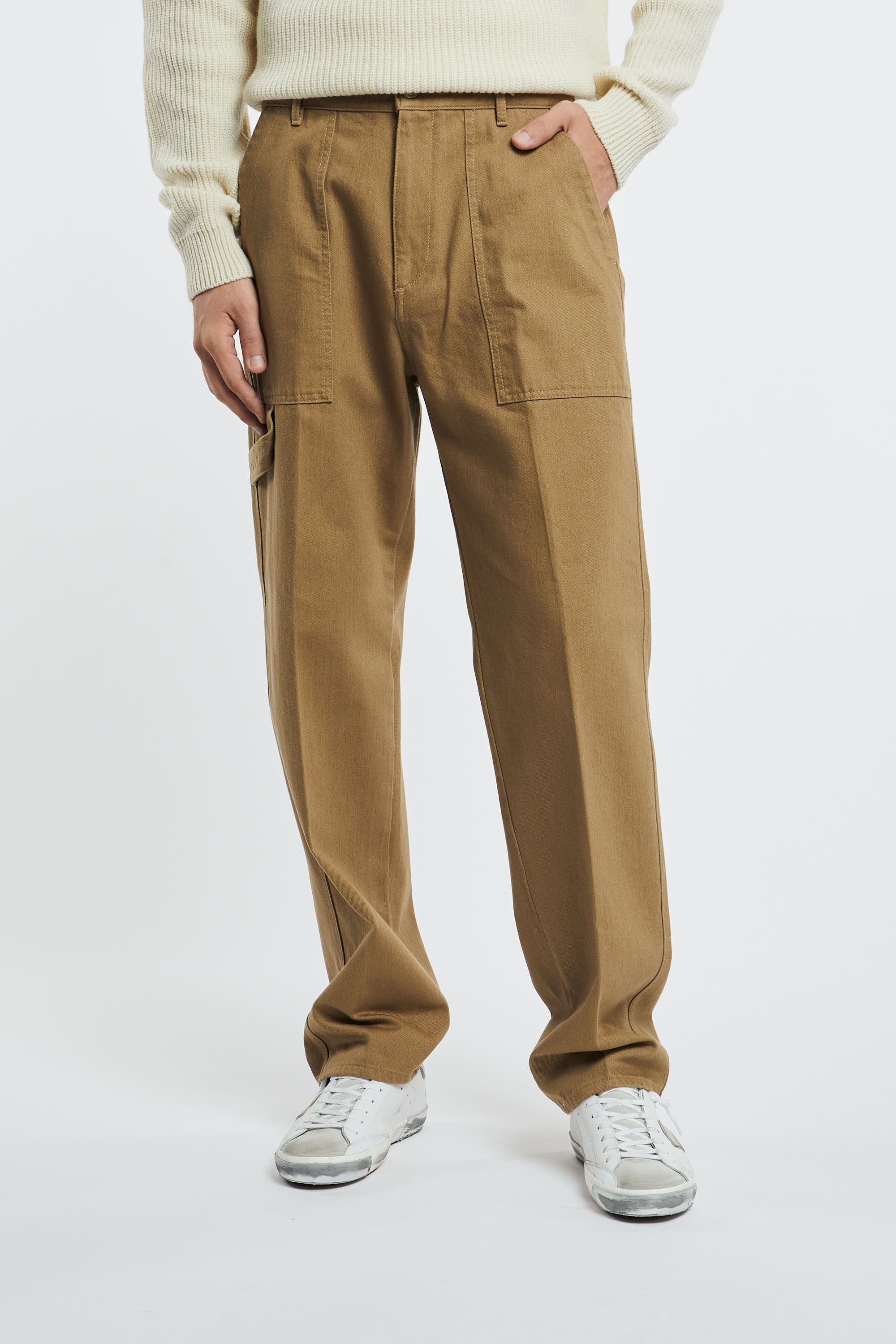 Philippe Model Charles Cotton Pants Beige-1