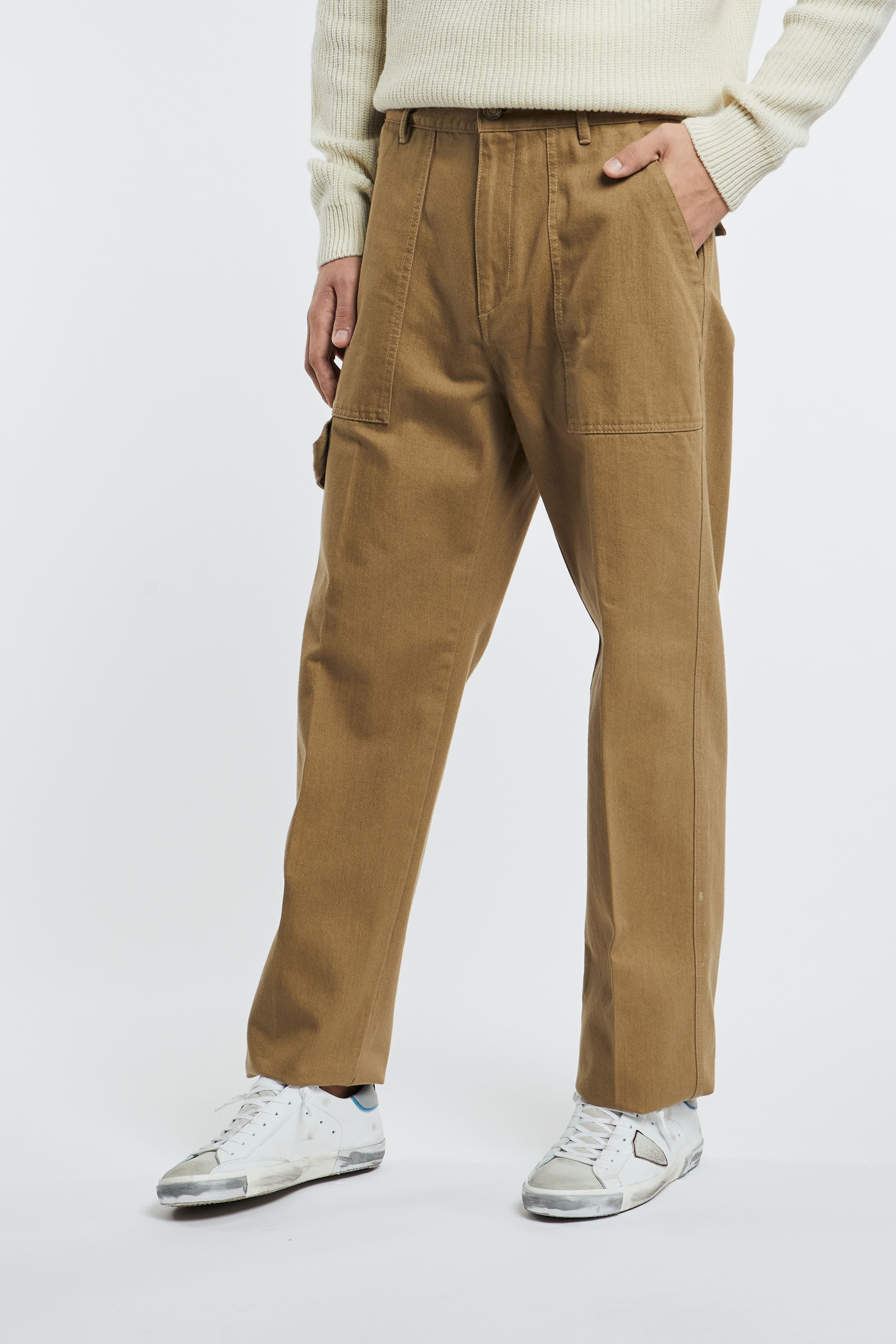 Philippe Model Charles Cotton Pants Beige-3