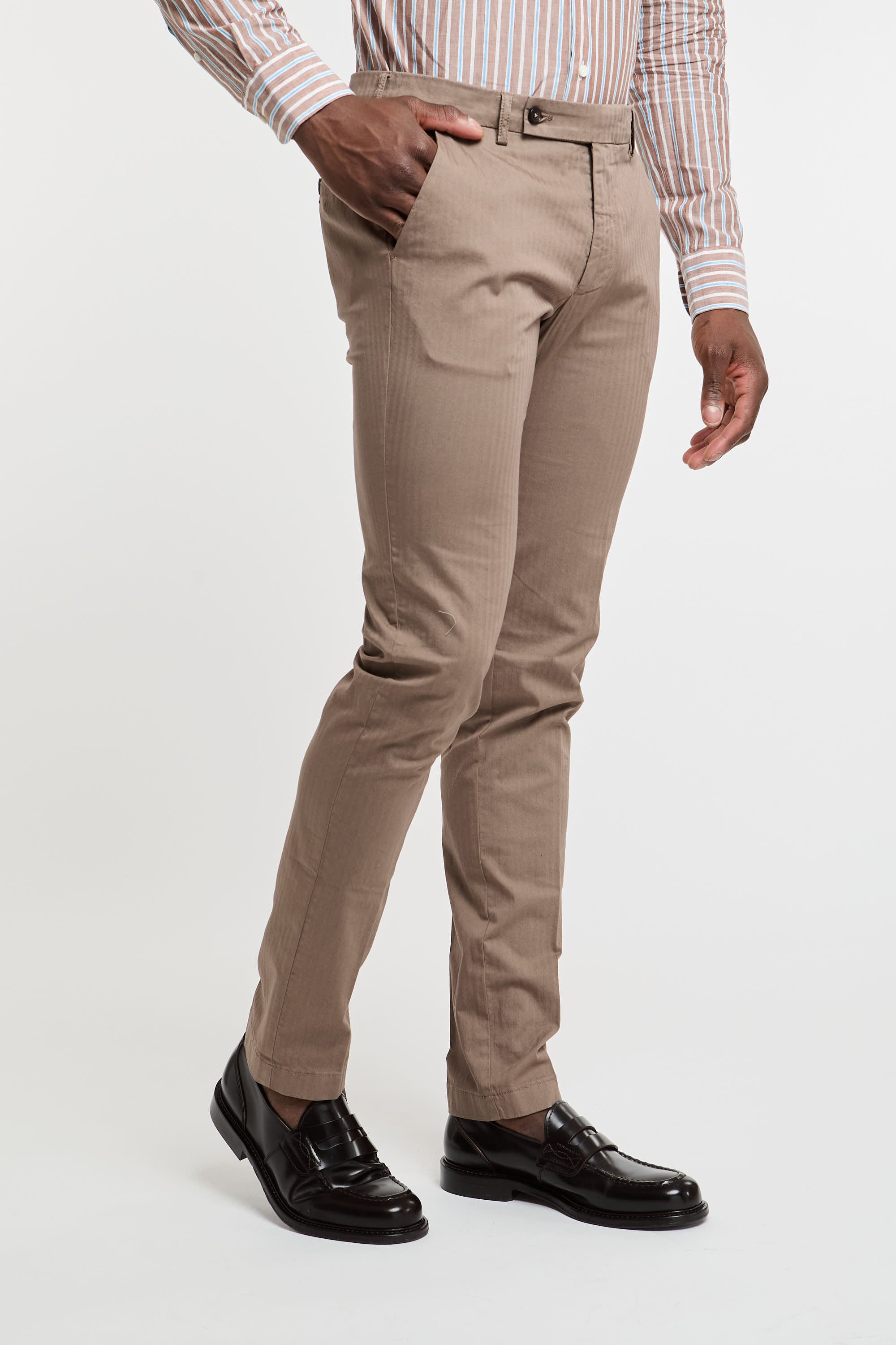 Berwich Rescato Brown Trousers-1