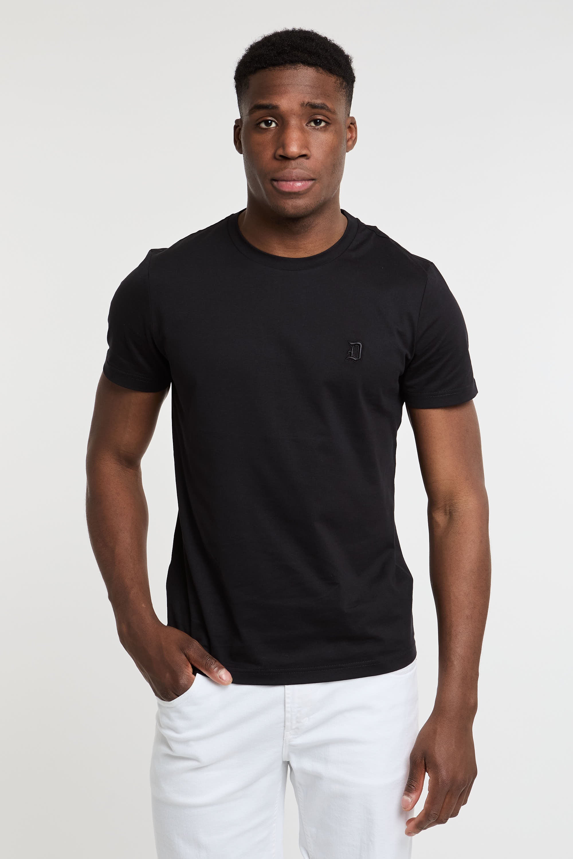 Dondup T-Shirt aus Baumwolle in Schwarz-3
