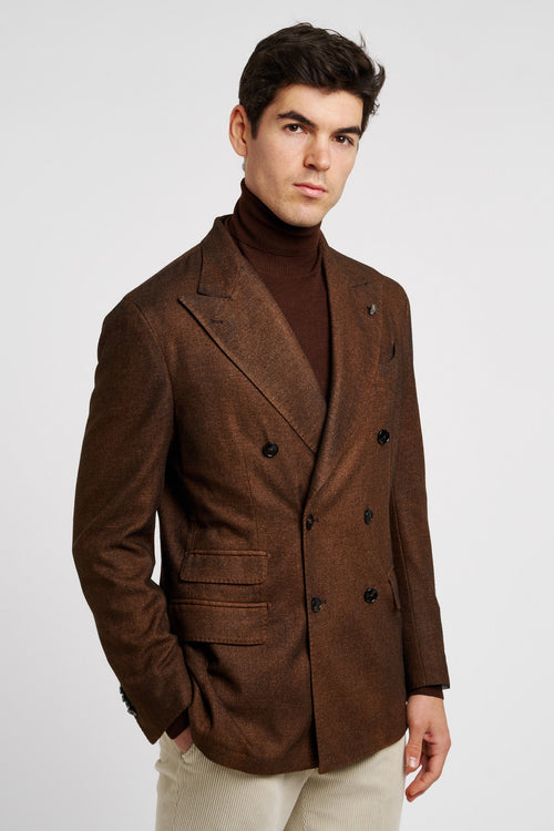 Gabriele Pasini Double-breasted Brown Wool/Cashmere Jacket