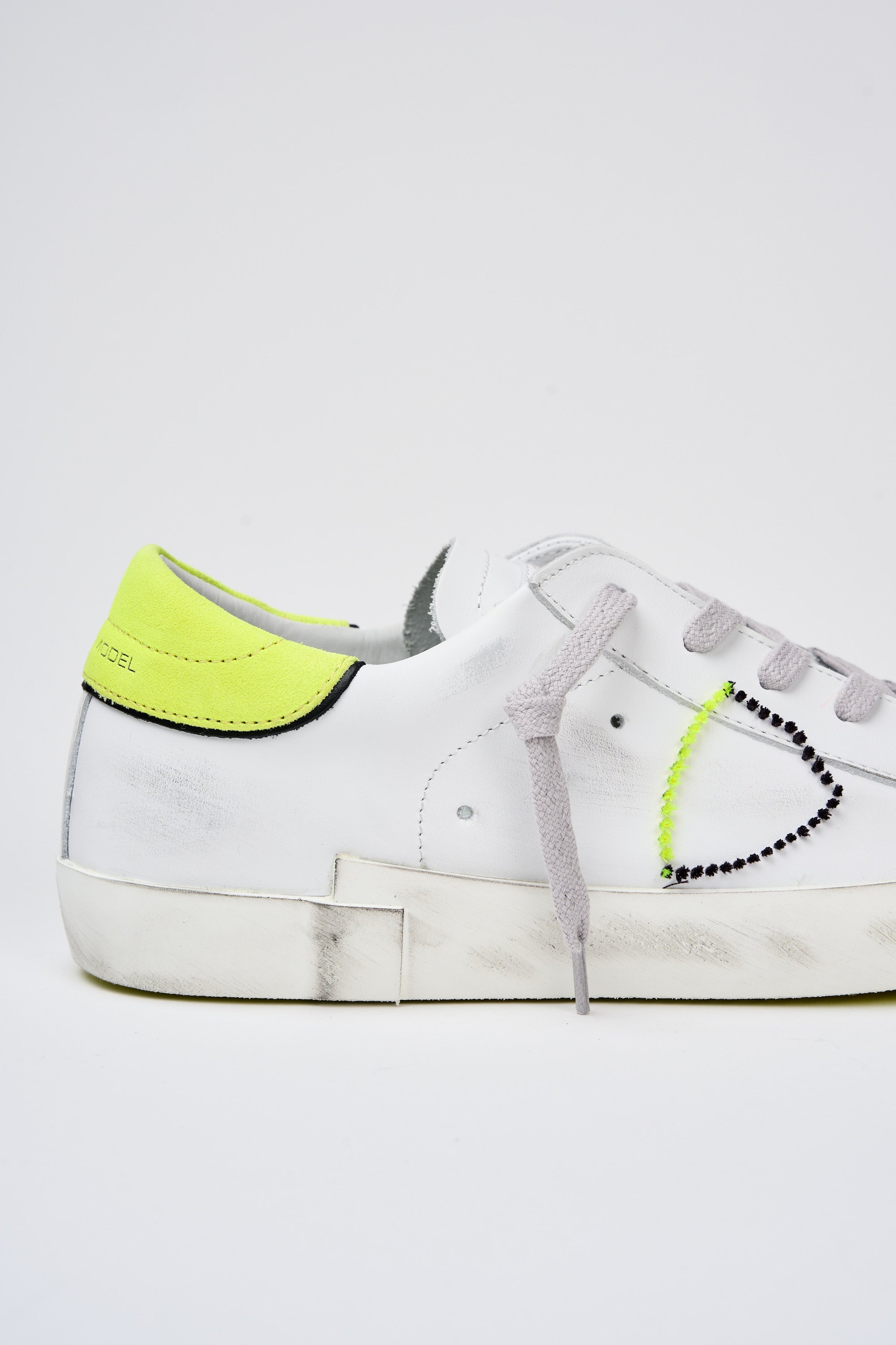 Philippe Model Sneaker Prsx Leather White/Yellow fluo-7