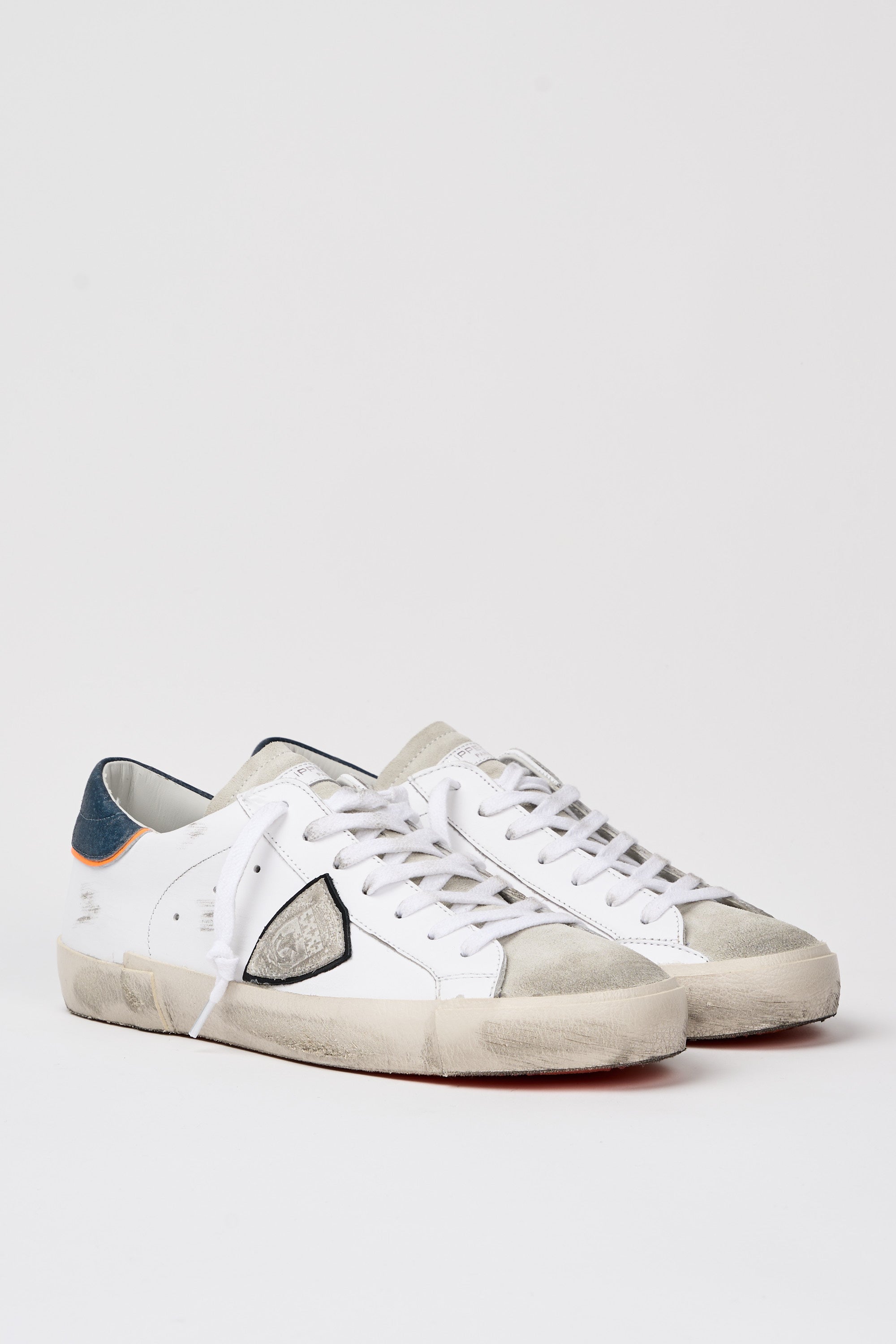 Philippe Model Sneaker Prsx Leather/Suede White/Denim-2
