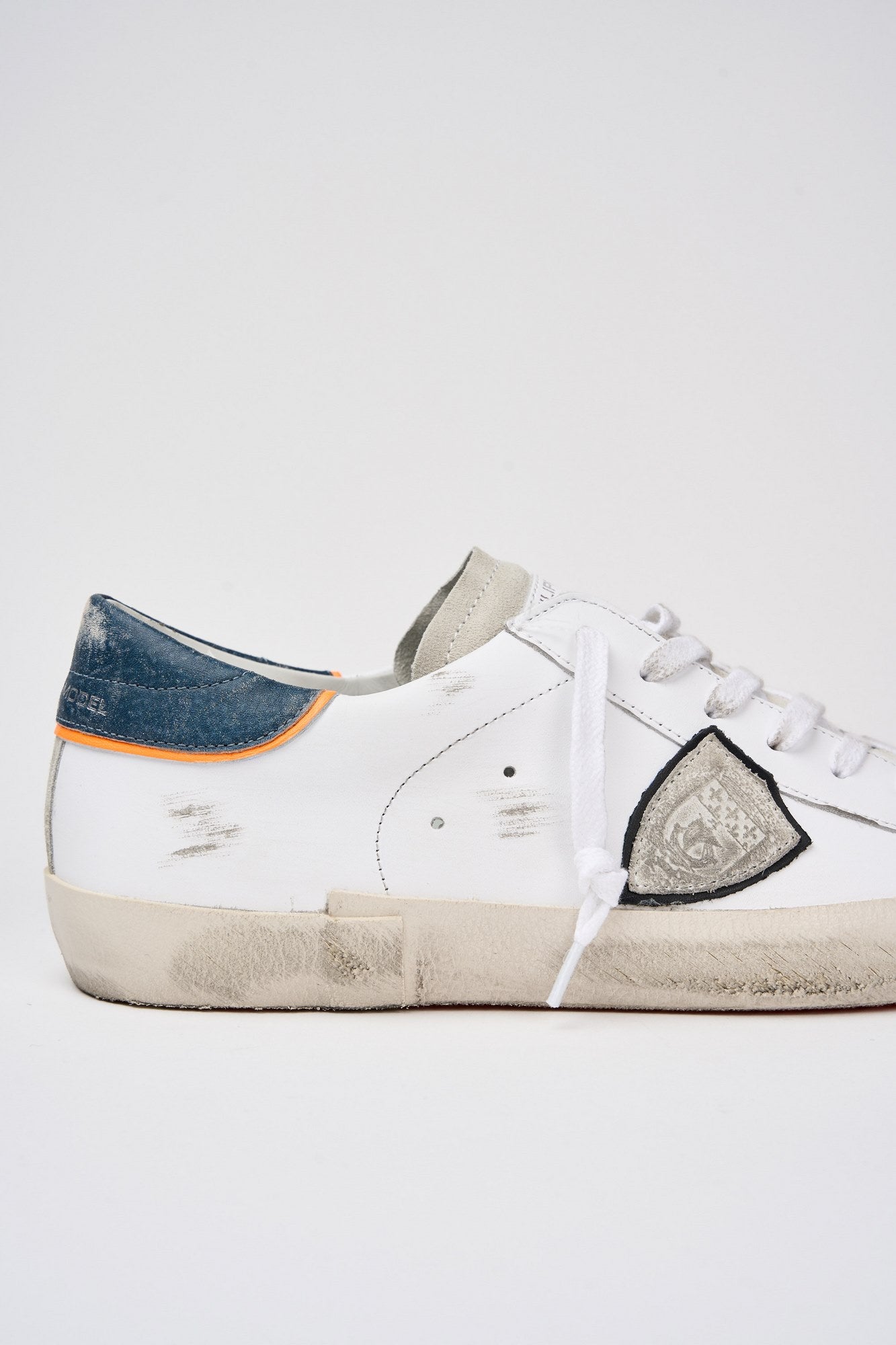 Philippe Model Sneaker Prsx Leather/Suede White/Denim-4