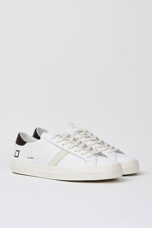 D.A.T.E. Sneakers Hill Low Vintage White/Dark Brown Leather-2