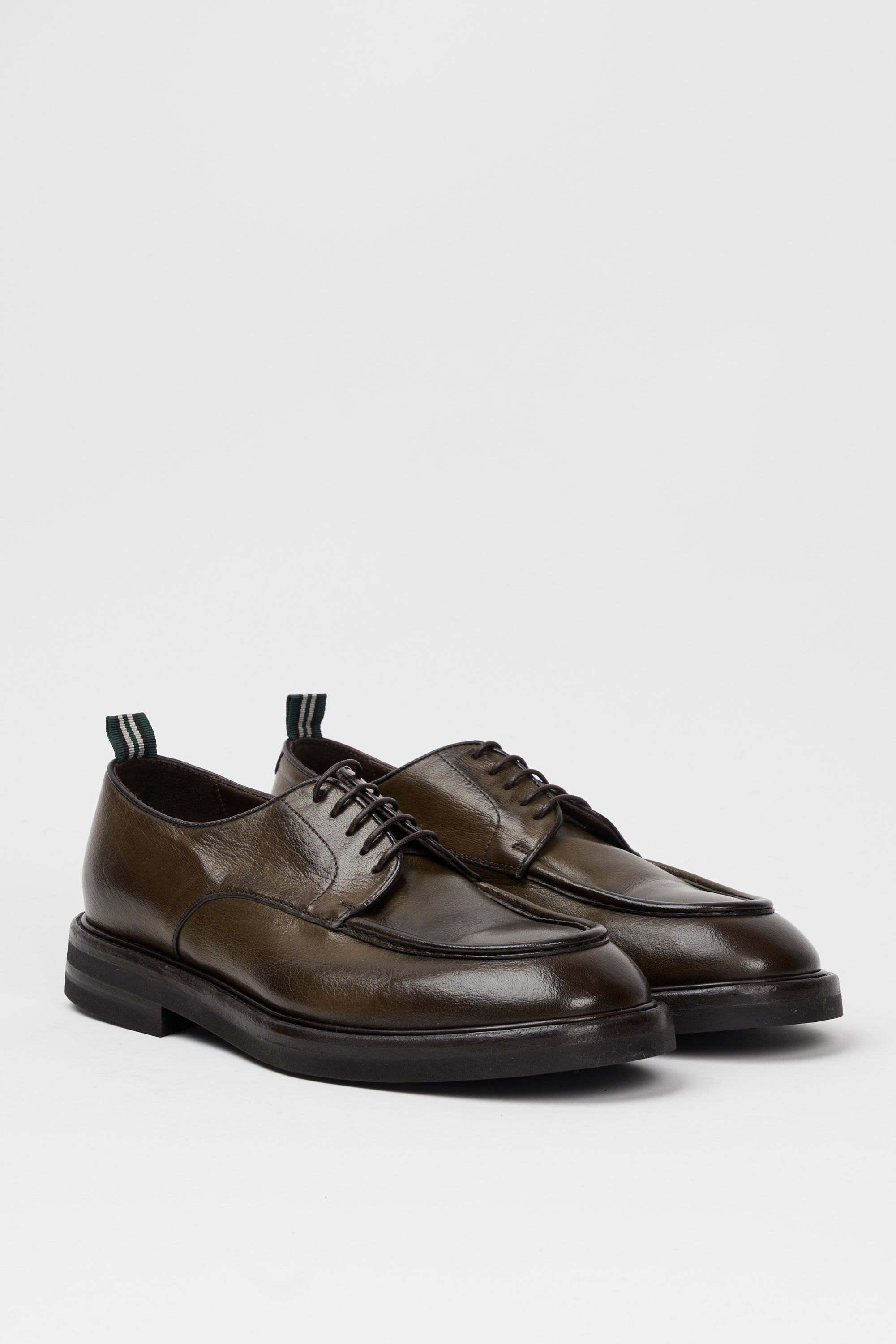 Green George Lace-up Leather Shoe Green-2