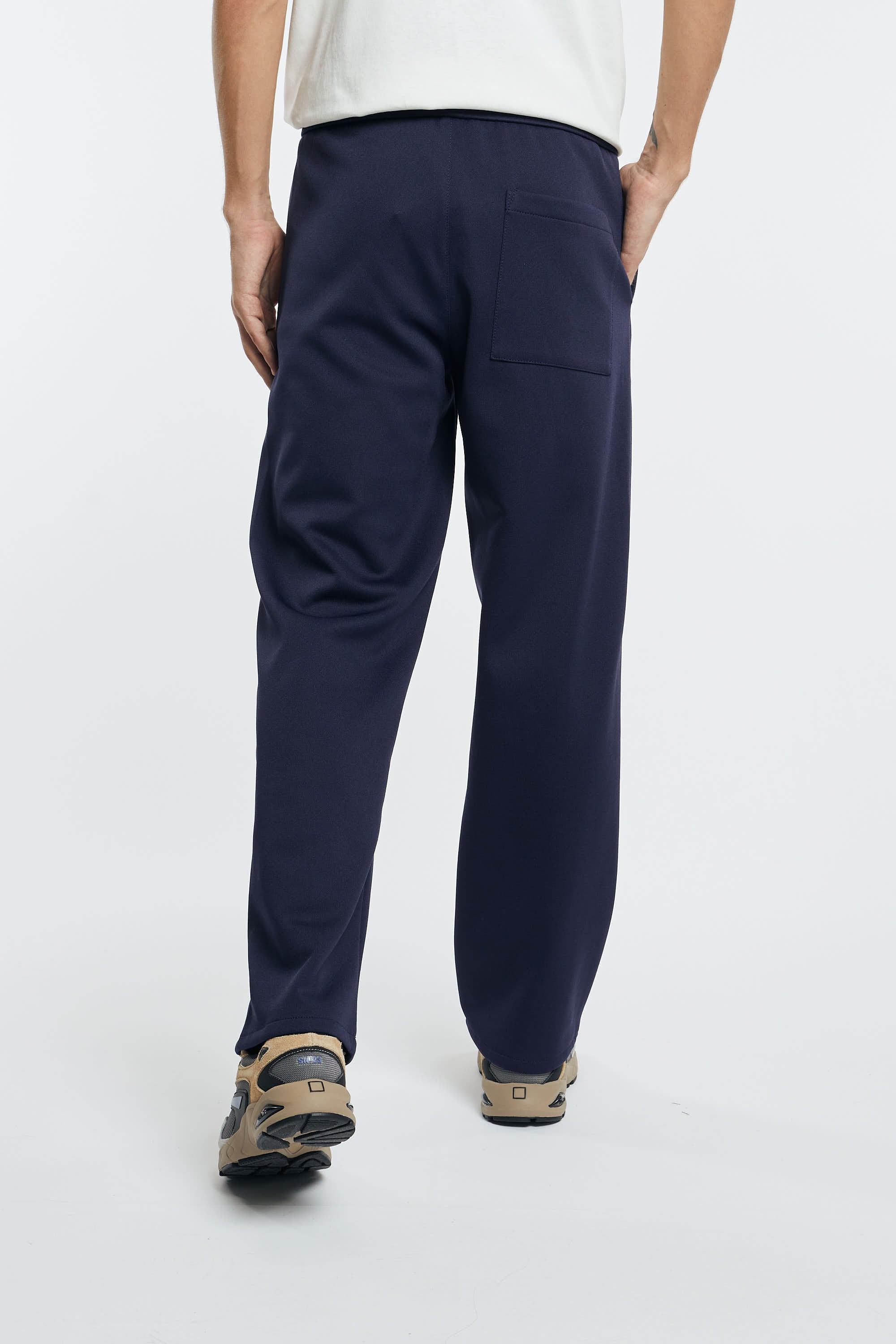 MSGM Jogger Pants Blue Polyester/Cotton-5