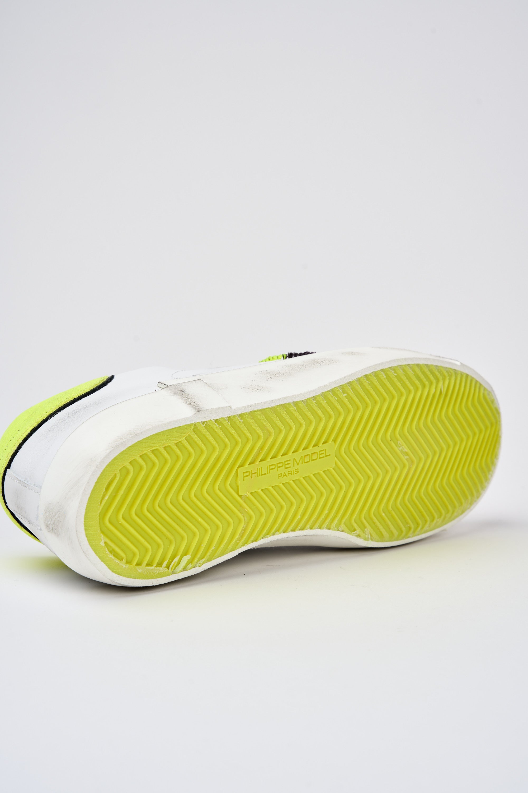 Philippe Model Sneaker Prsx Leder Weiß/Neongelb-5
