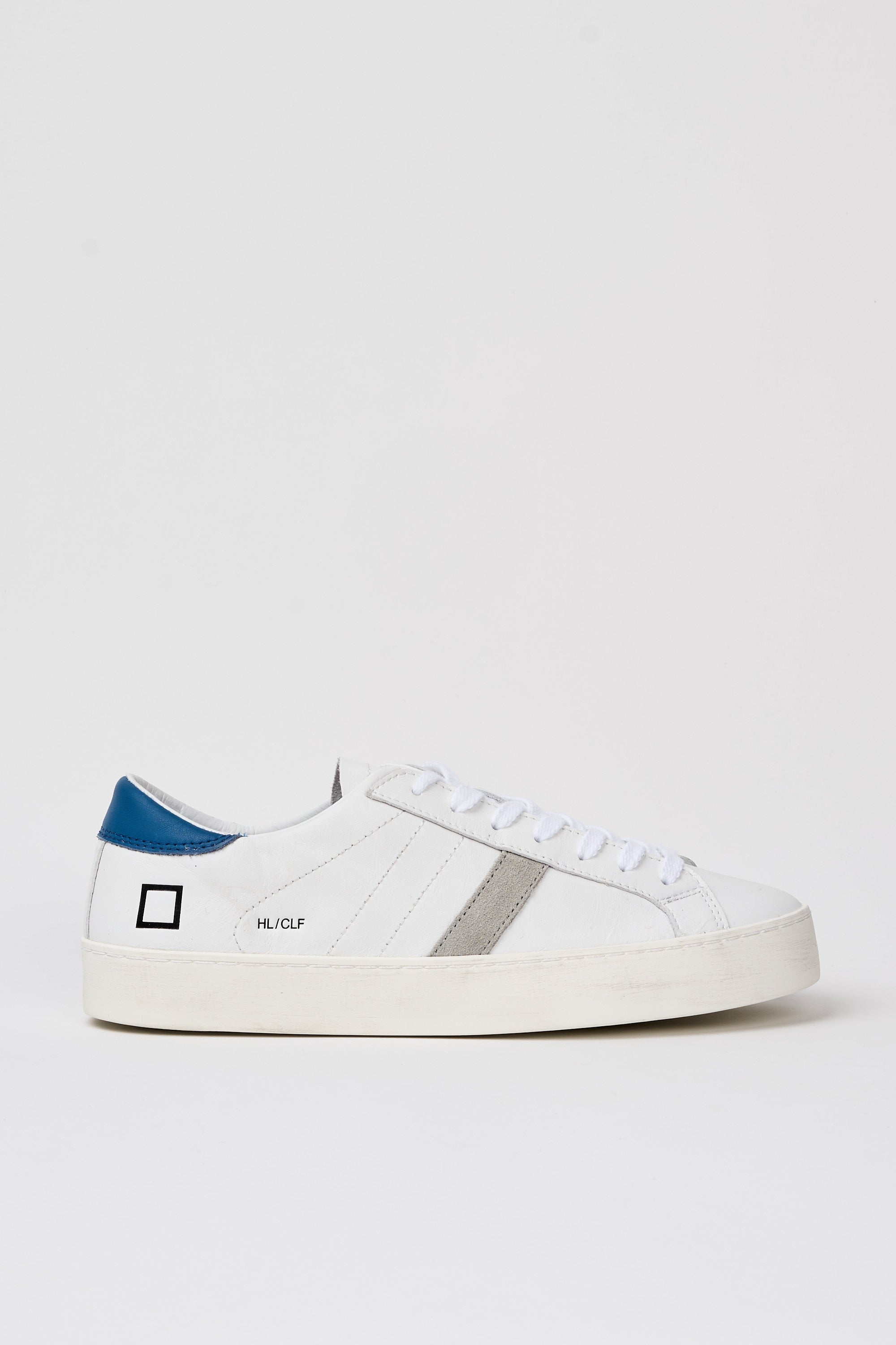 D.A.T.E. Sneaker Hill Leder/Suede Weiß/Blau-1