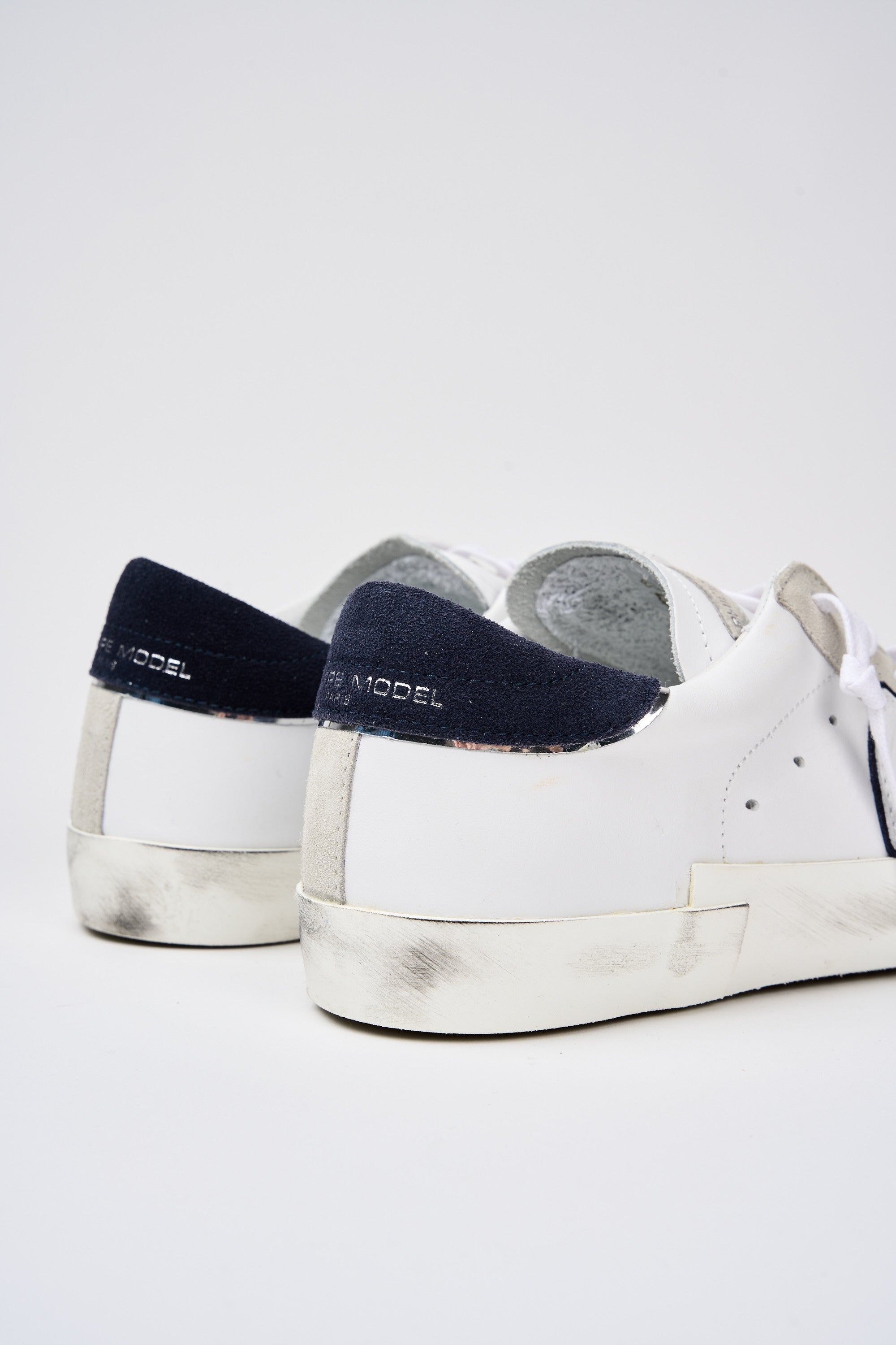 Philippe Model Sneaker PRSX Leather/Suede White/Blue-4