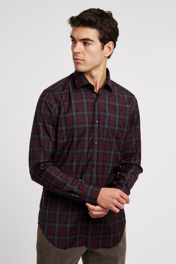 Xacus Merino Wool Shirt Bordeaux - 1