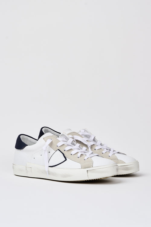 Philippe Model Sneaker PRSX Leather/Suede White/Blue-2
