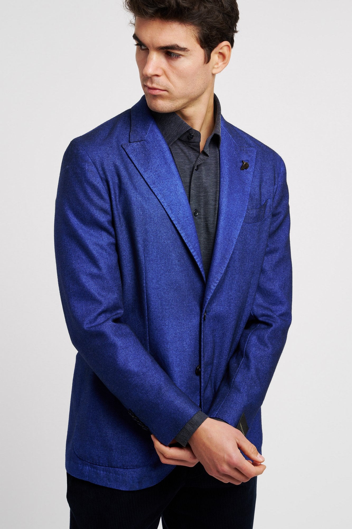 Gabriele Pasini Blue Jacket in Wool Cashmere Blend-1